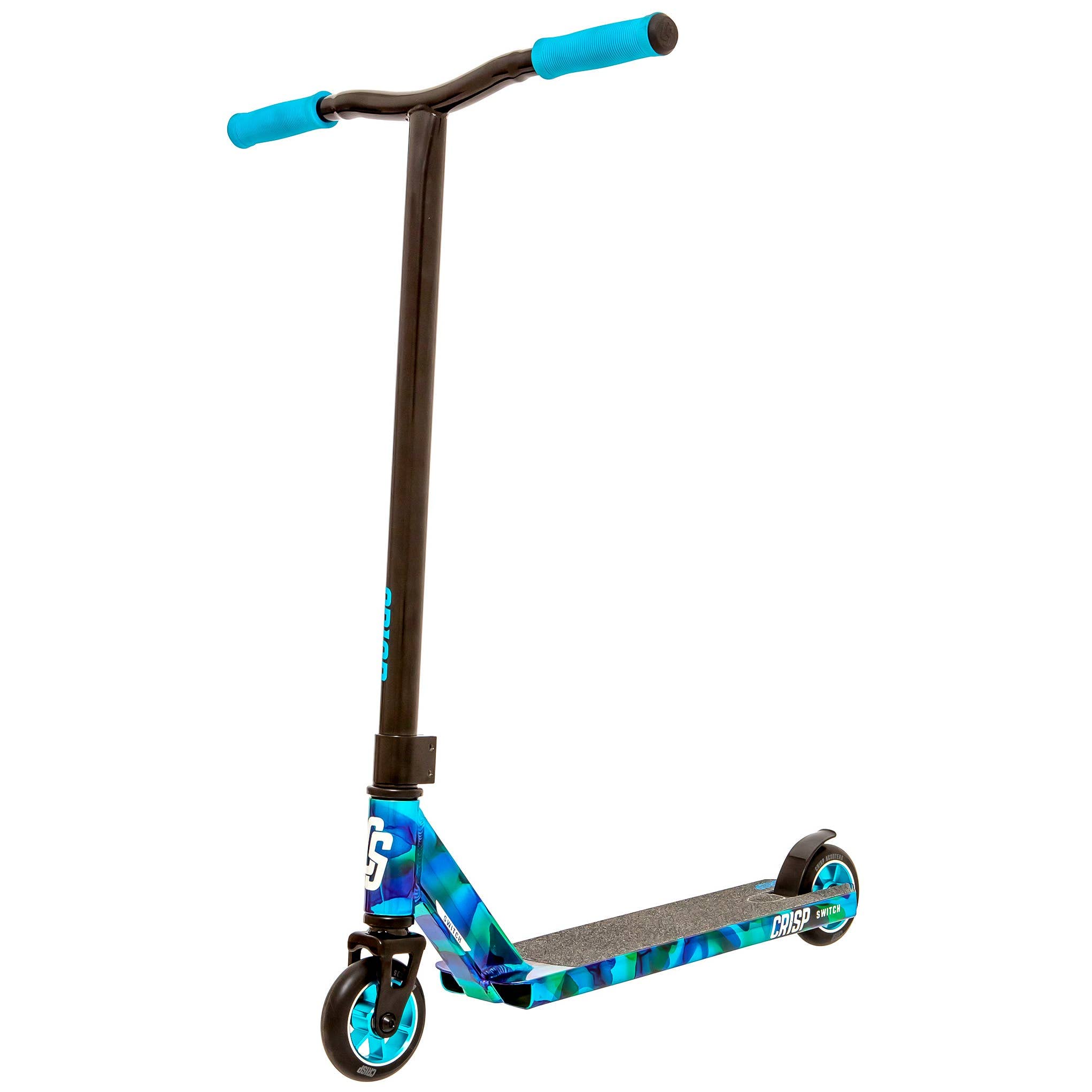 Crisp Switch Neo Chrome Pro Scooter - Blue Swirl Stunt Scooter for Kids & Adults | Perfect for Tricks, Commuting & Outdoor Fun