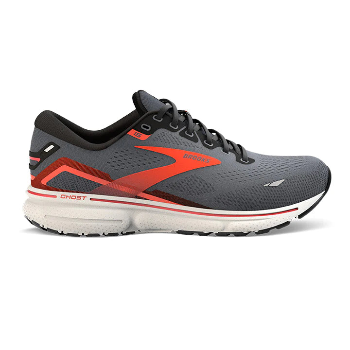 Brooks Men's Ghost 15 Running Shoes - Lightweight Cushioned Sneakers for Road Running & Jogging - D024 - Perfect for Marathon Training, Gym Workouts & Daily Walking