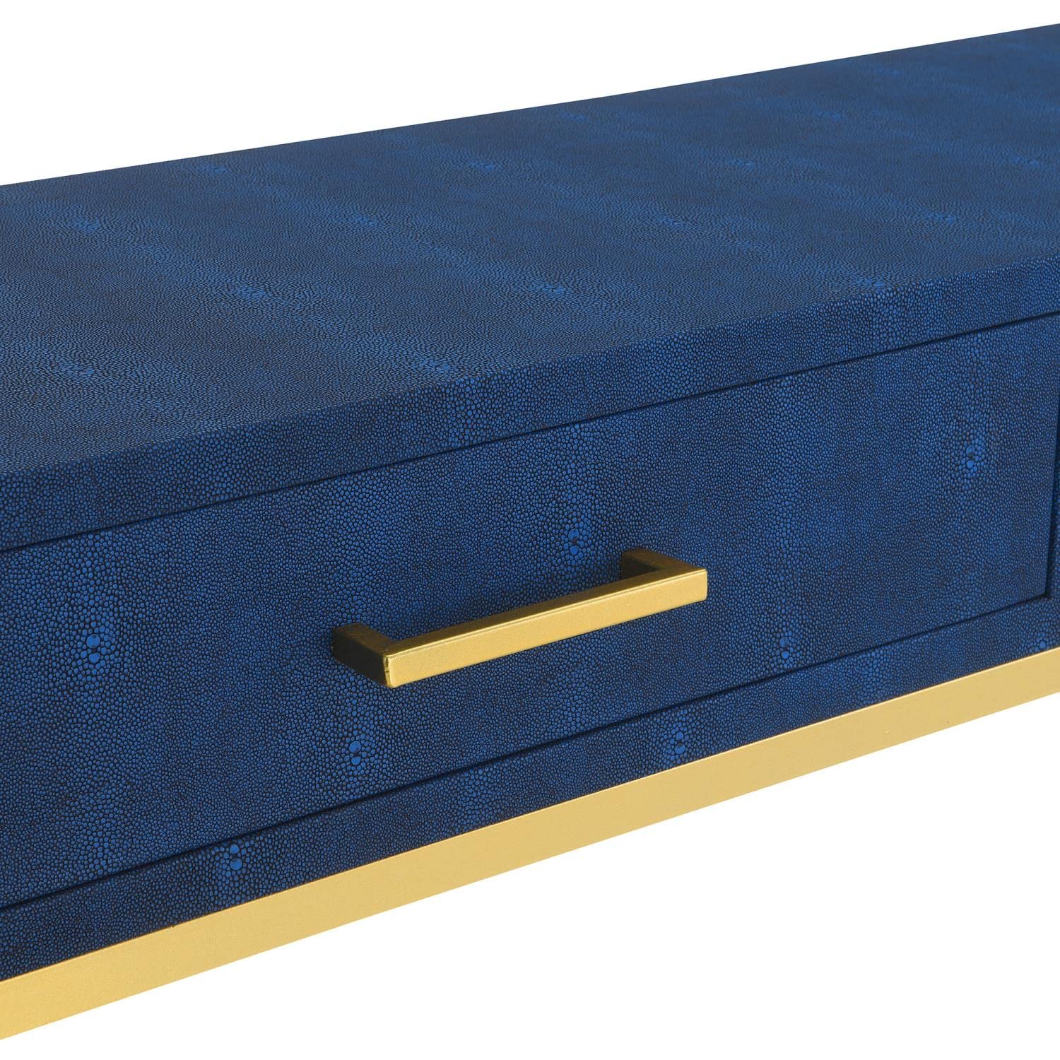 Convenience Concepts Ashley Console Table - Blue & Gold Accent Entryway Furniture | Perfect for Hallway, Living Room & Foyer Decor
