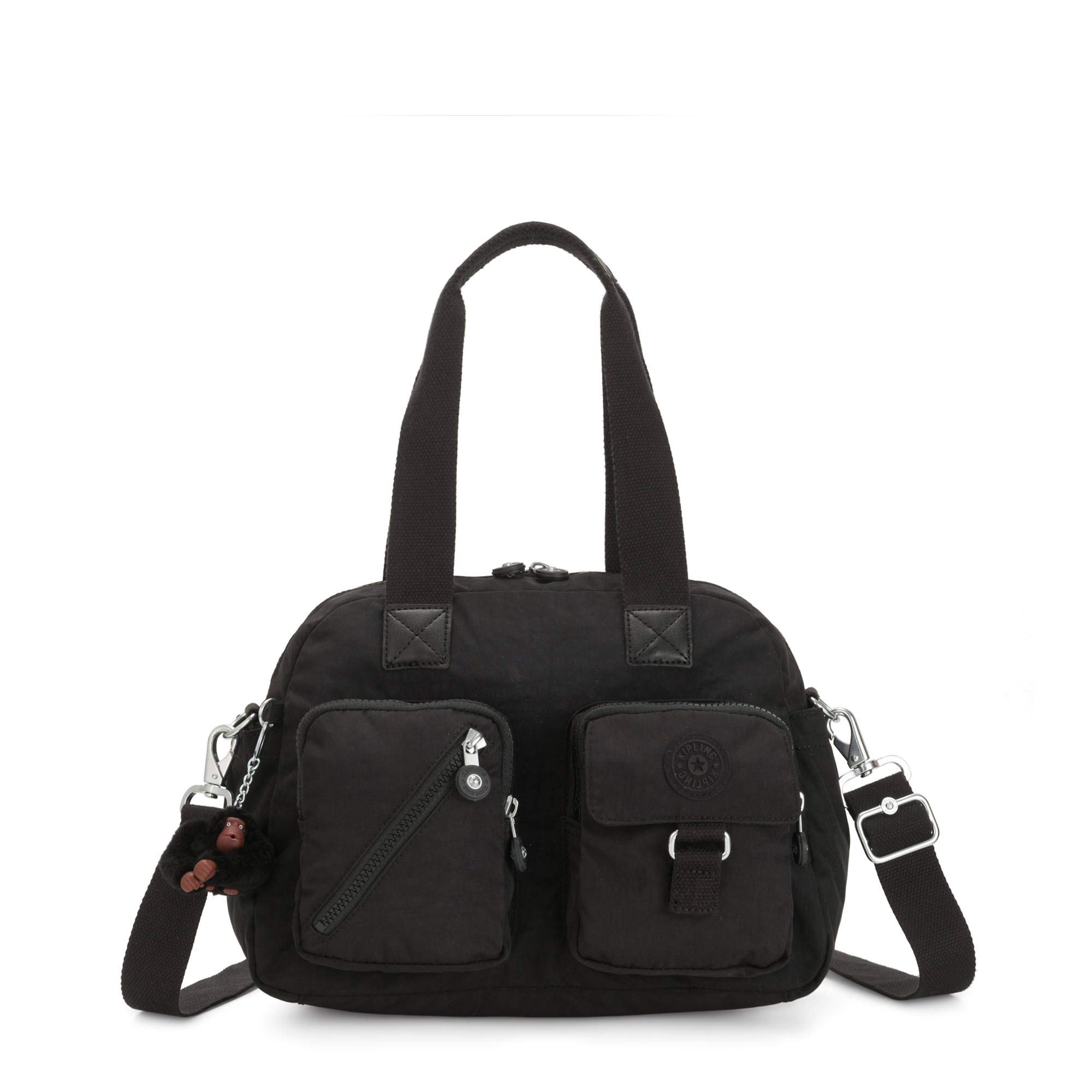 Kipling Defea Shoulder Bag for Women - Lightweight Crossbody Purse with Adjustable Strap, Black Tonal | Perfect for Work, Travel & Everyday Use
