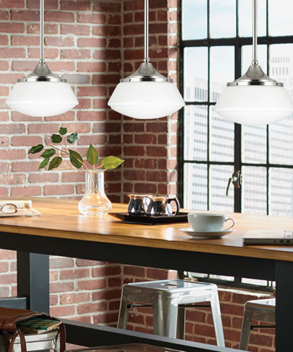 11W Mini Pendant Light Fixture - Polished Nickel Finish - Perfect for Kitchen Island, Dining Room or Bedroom Lighting