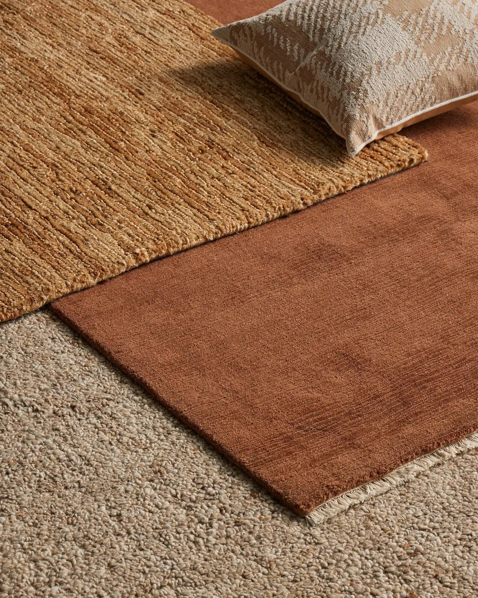 Alessandre Clay Rug - Handmade Boho Chic Area Rug for Living Room, Bedroom & Nursery - Soft & Durable Natural Fiber Floor Decor