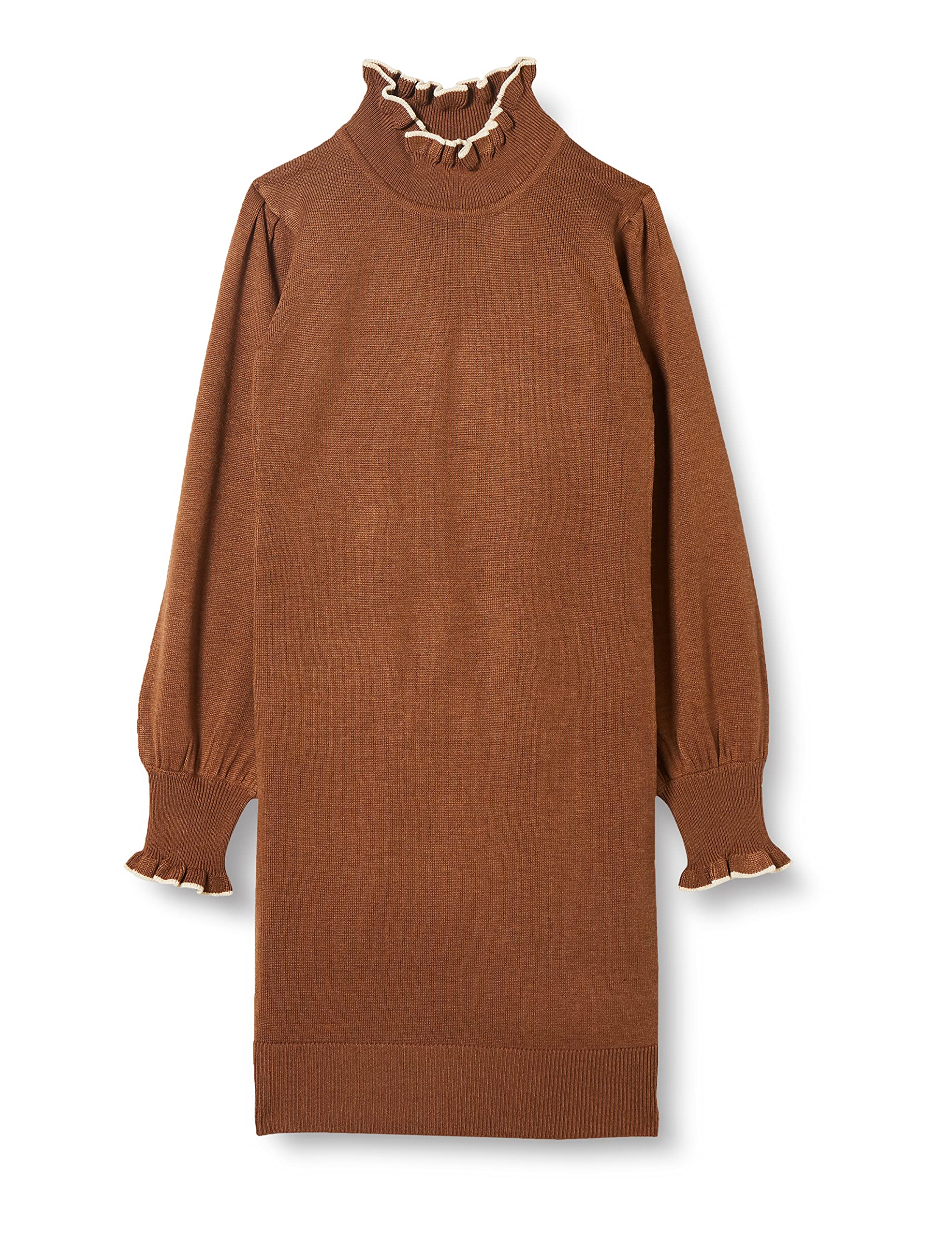 Scotch & Soda Girls Ruffle Neck Knit Dress - Cute & Comfortable Casual Wear for School, Parties & Family Gatherings
