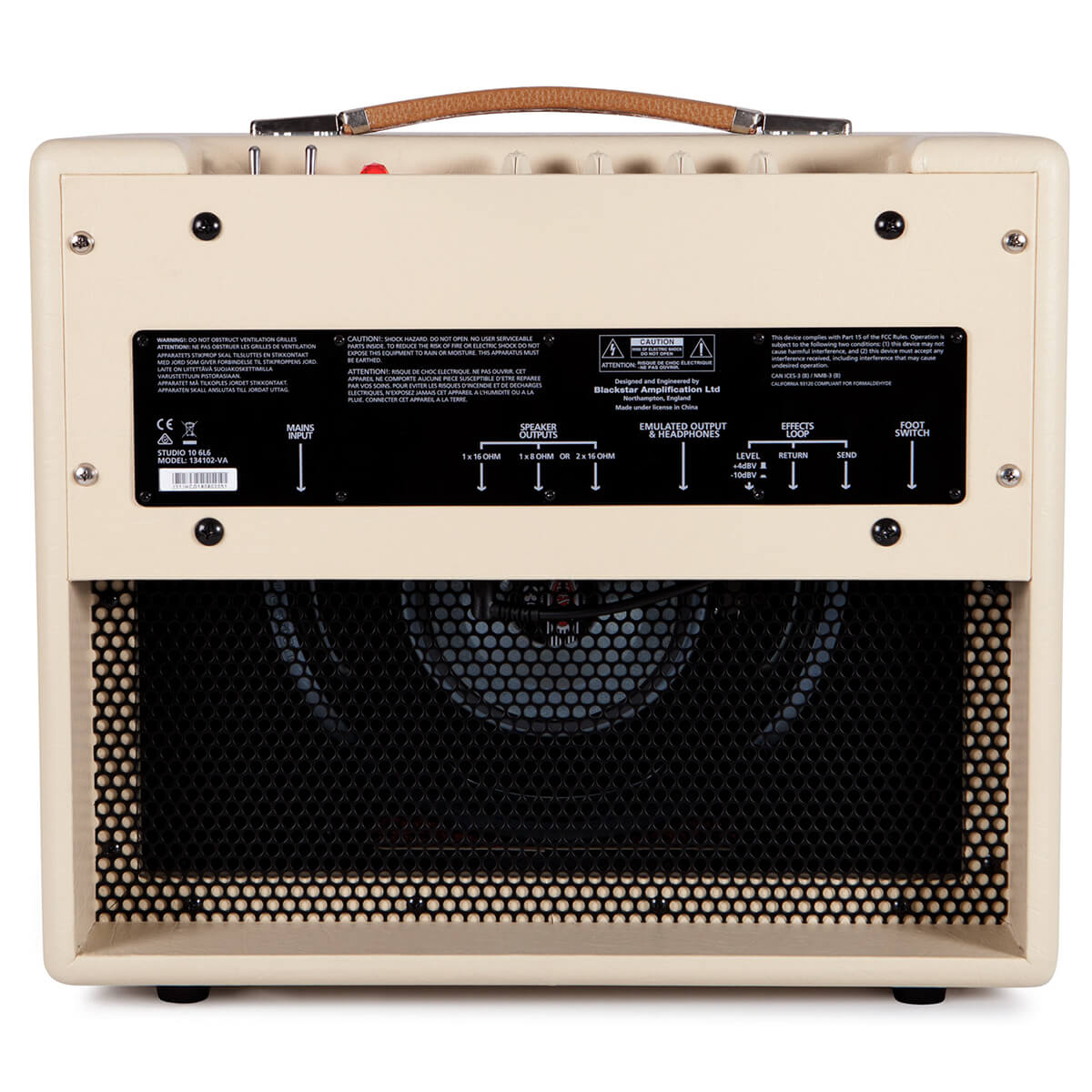 Blackstar Studio 10 6L6 1x12 10W Tube Guitar Combo Amplifier - Cream/Red | Professional Electric Guitar Amp for Home Practice & Live Performances