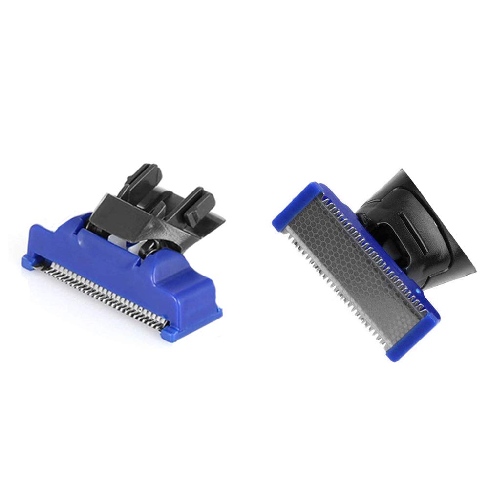INVODA 2PCS Replacement Razor Heads for Micro Touch Solo Trimmer - Includes 1 Shaver & EVA Storage Case - Perfect for Travel, Grooming, and Personal Care