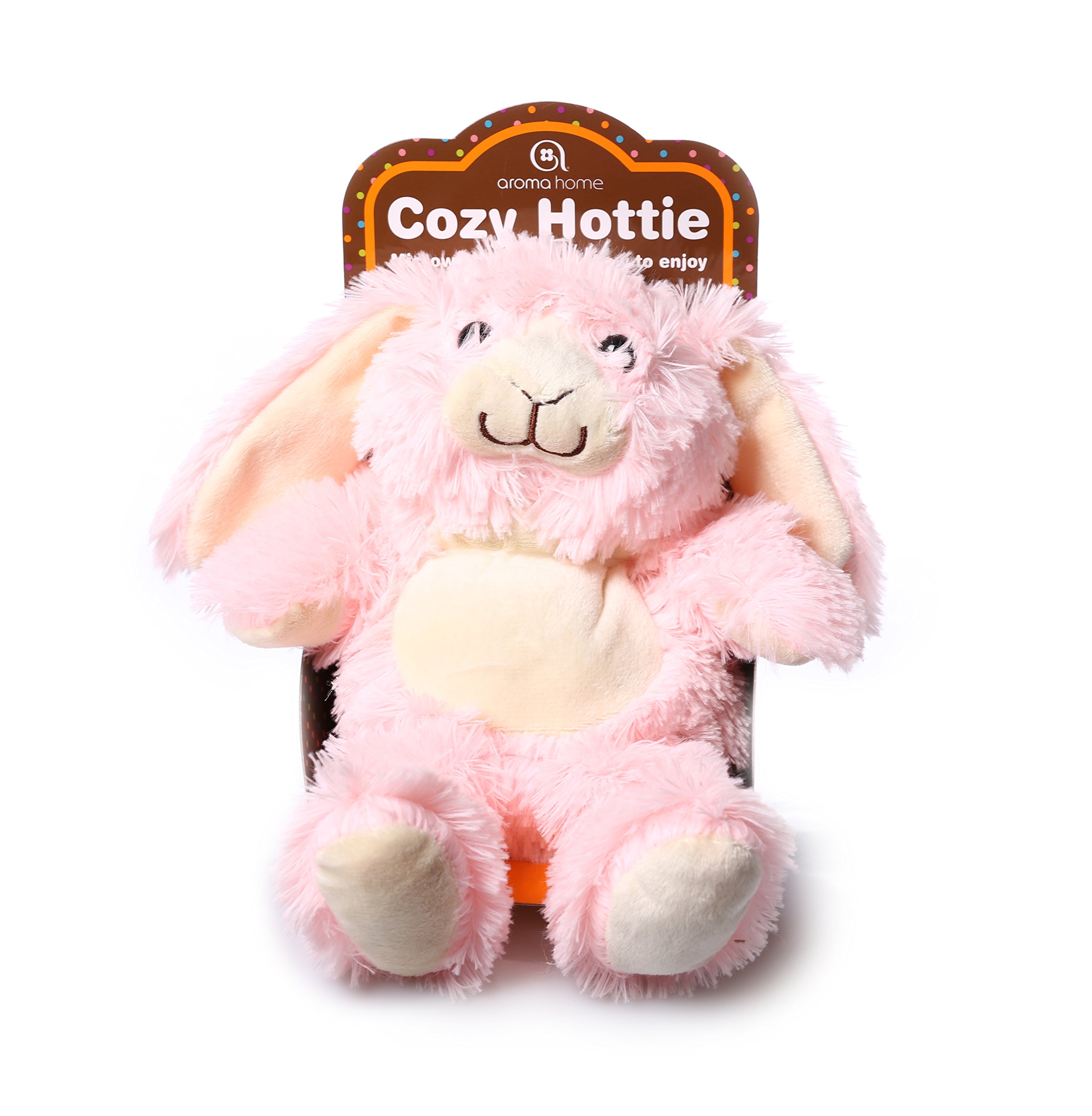 Aroma Home Microwavable Pink Bunny Cozy Hotties - Warm Plush Heating Pad for Women, Perfect for Period Cramps, Back Pain & Winter Comfort