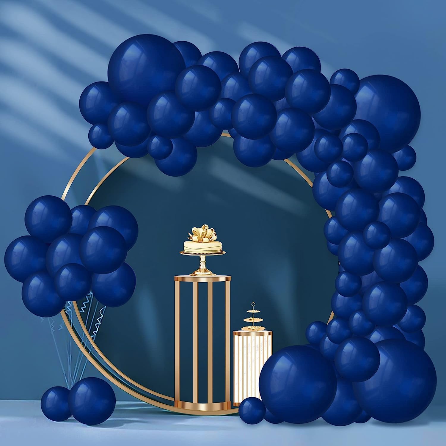 100Pcs Navy Blue Latex Balloons - 18, 12, 10 & 5 Inch Assorted Sizes for Balloon Garland, Party Decorations | Perfect for Blue Themed Parties, Baby Showers, Weddings & Birthday Celebrations