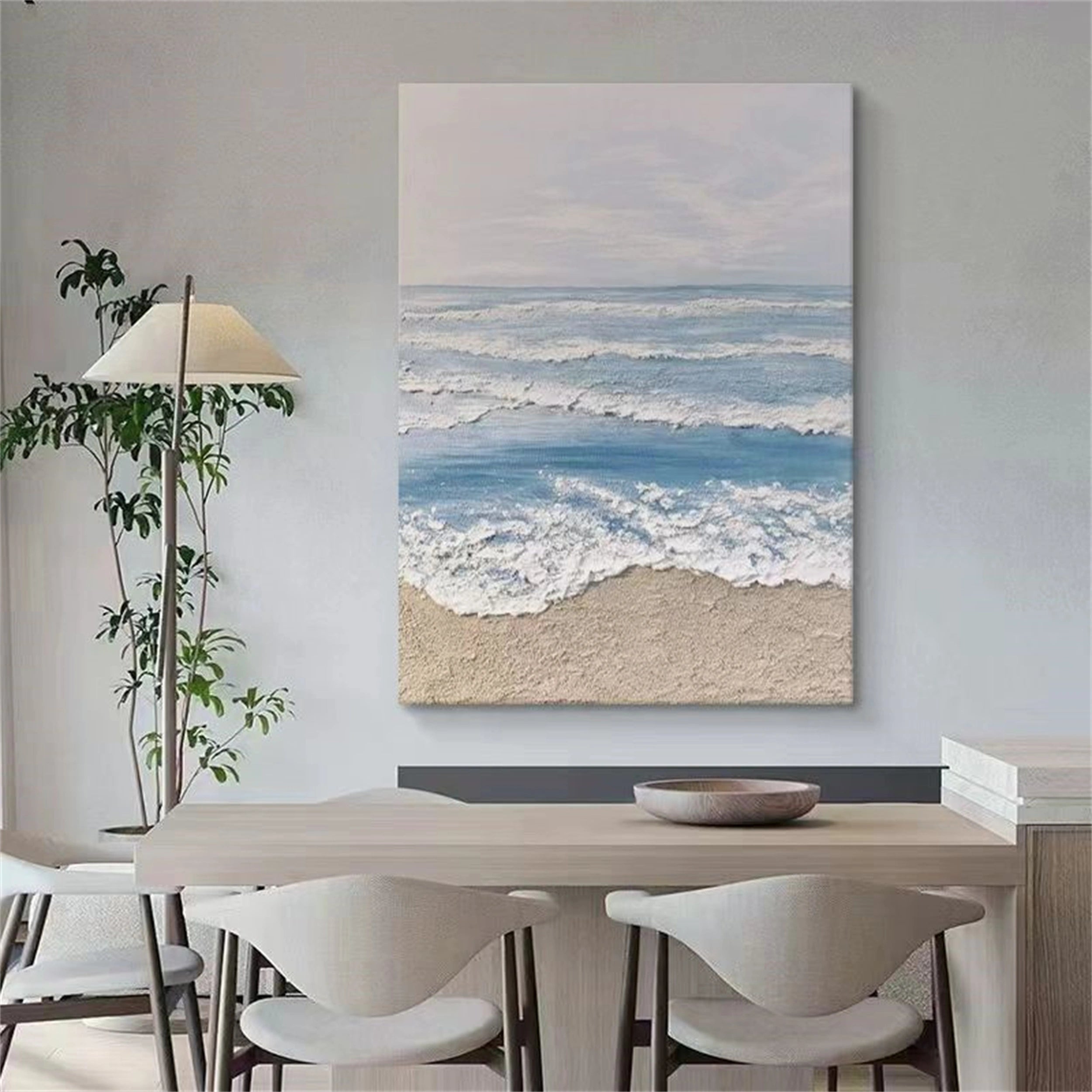 Ocean and Sky Painting #OS 052 - Stunning Seascape Wall Art for Home & Office Decor - Perfect for Living Room, Bedroom or Coastal Themed Spaces