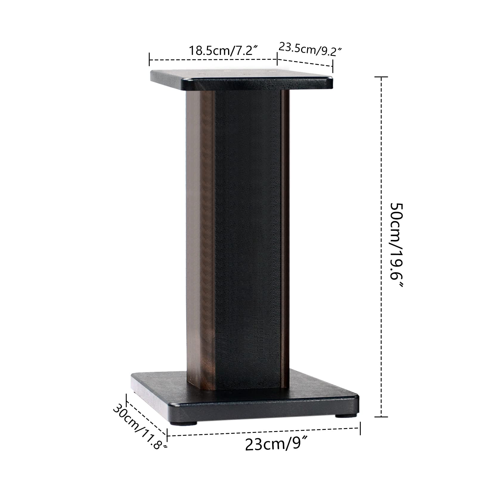 20 Inch (50CM) Wood Speaker Stands - Pair for Home Theater, HiFi, Desktop & Satellite Speakers - Enhanced Audio Listening Experience - Perfect for Home Cinemas, Gaming & Music Studios
