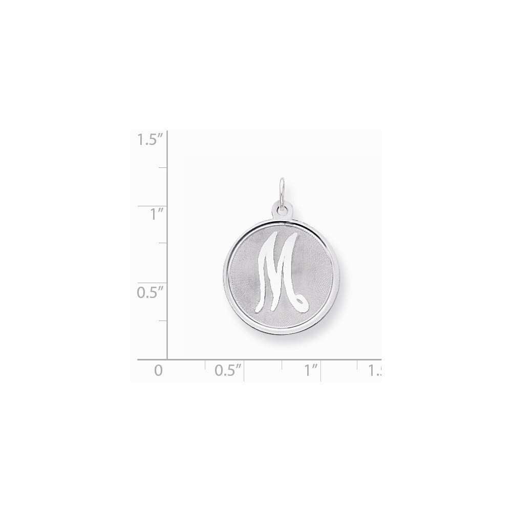 Roy Rose Jewelry Sterling Silver Initial Letter M Charm Pendant - Elegant Monogram Necklace for Women, Perfect Gift for Birthday, Anniversary & Special Occasions