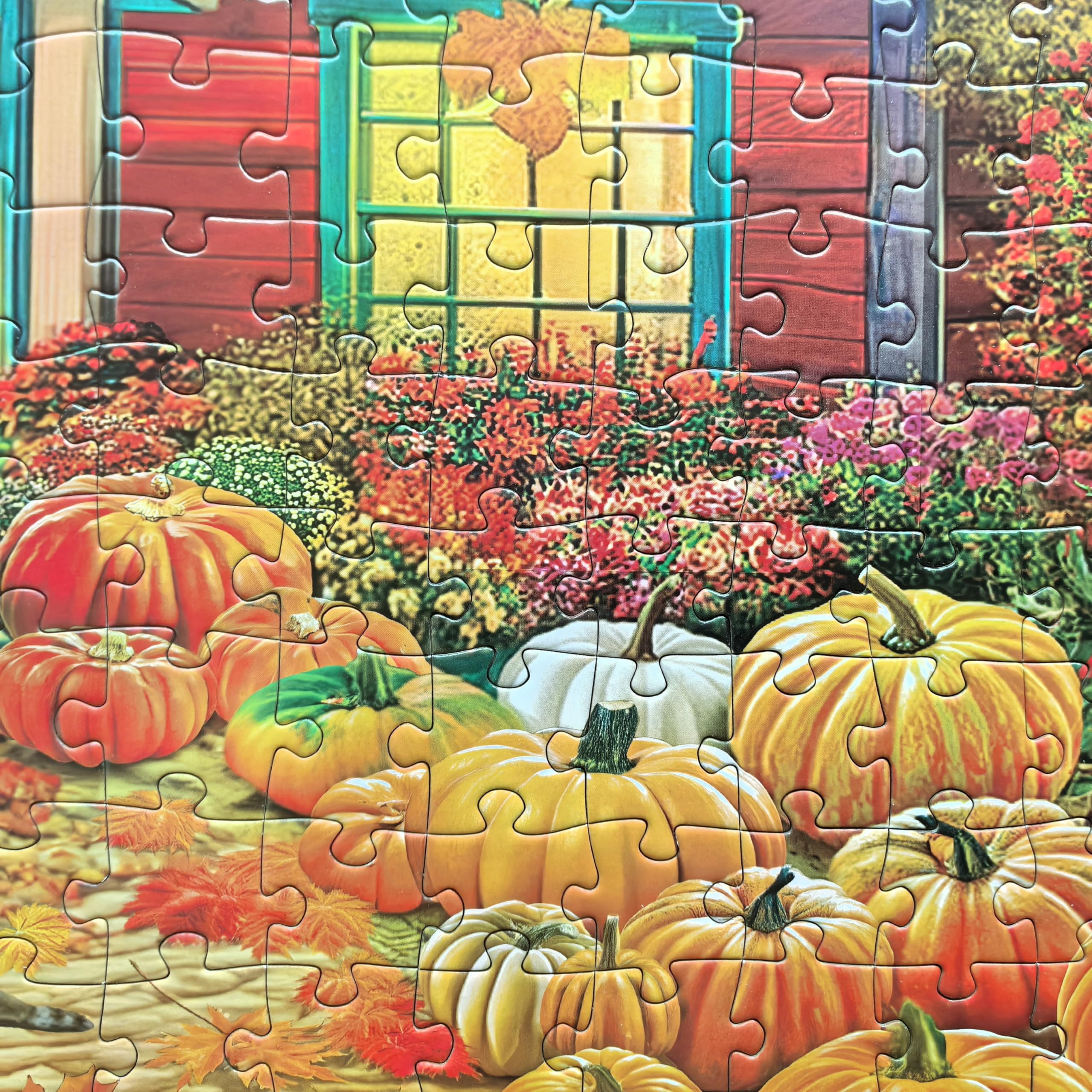 300-Piece Large Jigsaw Puzzle for Adults, Seniors & Kids - Autumn Pumpkin Harvest Halloween & Fall Theme - Perfect for Family Bonding, Stress Relief & Seasonal Decor
