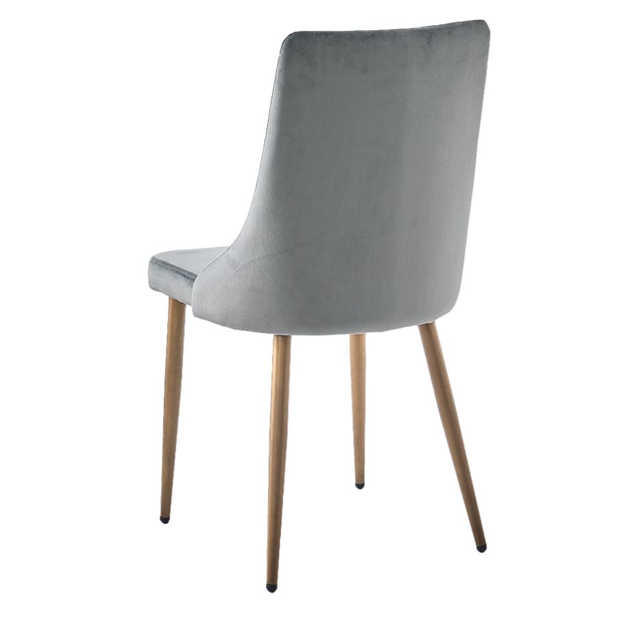 Velvet Upholstered Dining Chair - Carmilla Style Modern Accent Chair for Living Room, Bedroom & Dining Area - Comfortable & Elegant Seating for Home Decor