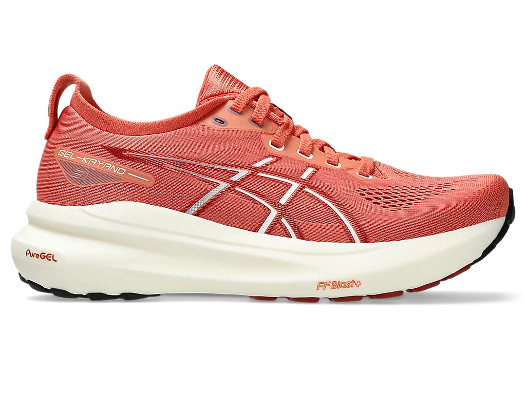 ASICS Women's GEL-KAYANO 31 Running Shoes - Desert Red/White - Stability & Cushion for Road Running, Jogging, Gym Workouts