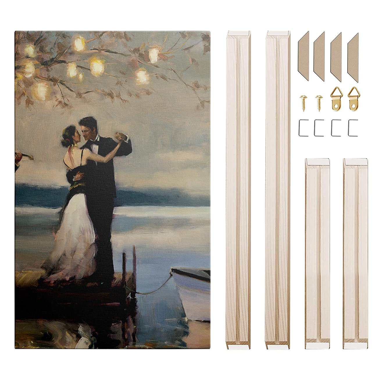 Sunwes DIY Canvas Stretcher Frame Bar Kit - 24x30 Inch Custom Wooden Art Stretcher Bars for Painting, Canvas Tool Accessory | Perfect for Artists, DIY Home Decor & Professional Art Studios