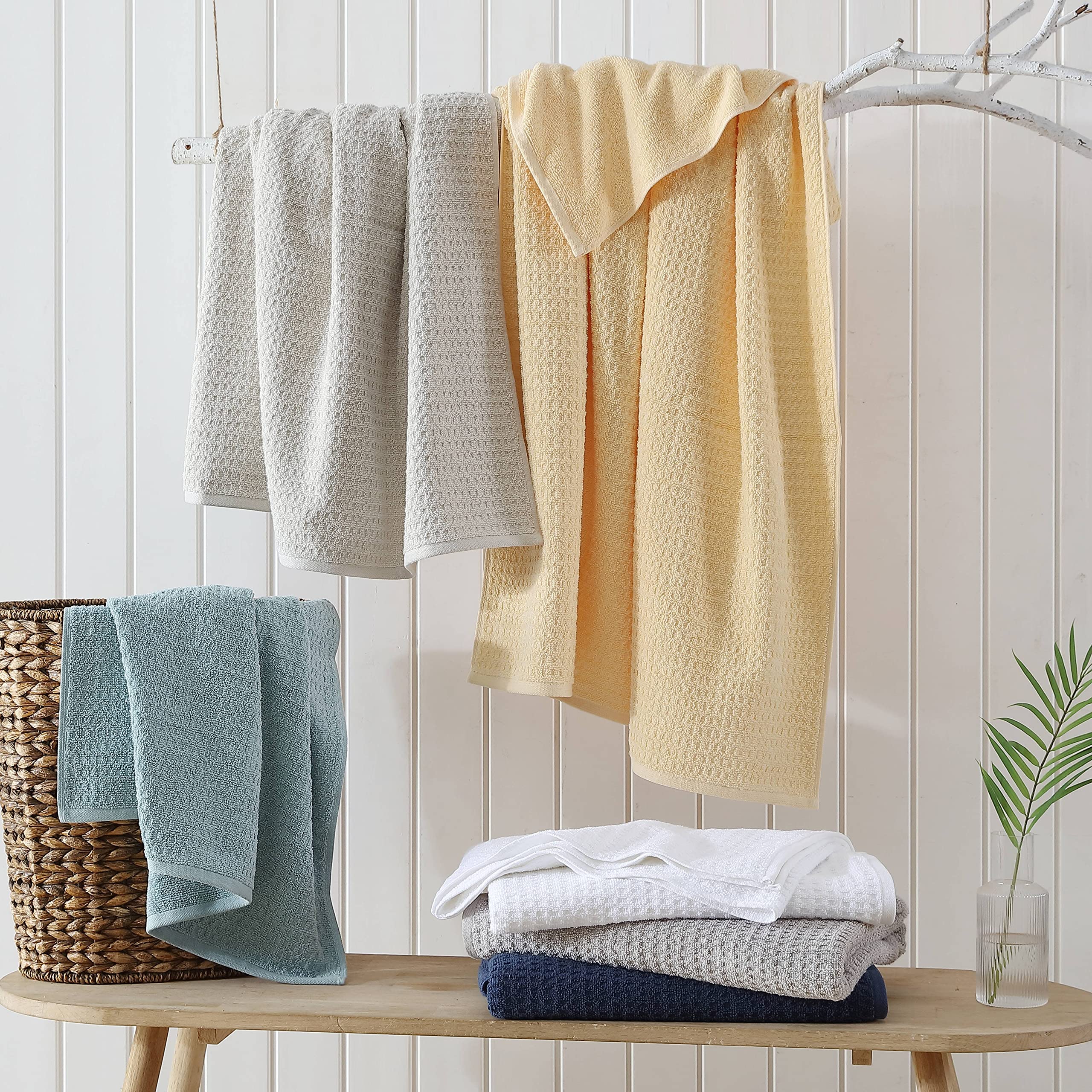 Tommy Bahama Premium Bath Towels Set of 2 - Ultra Soft, Highly Absorbent & Quick-Drying, Low Linting & Fade Resistant, Oeko-Tex Certified for Safety - Northern Pacific Grey - Perfect for Spa, Beach & Luxury Bathroom Essentials