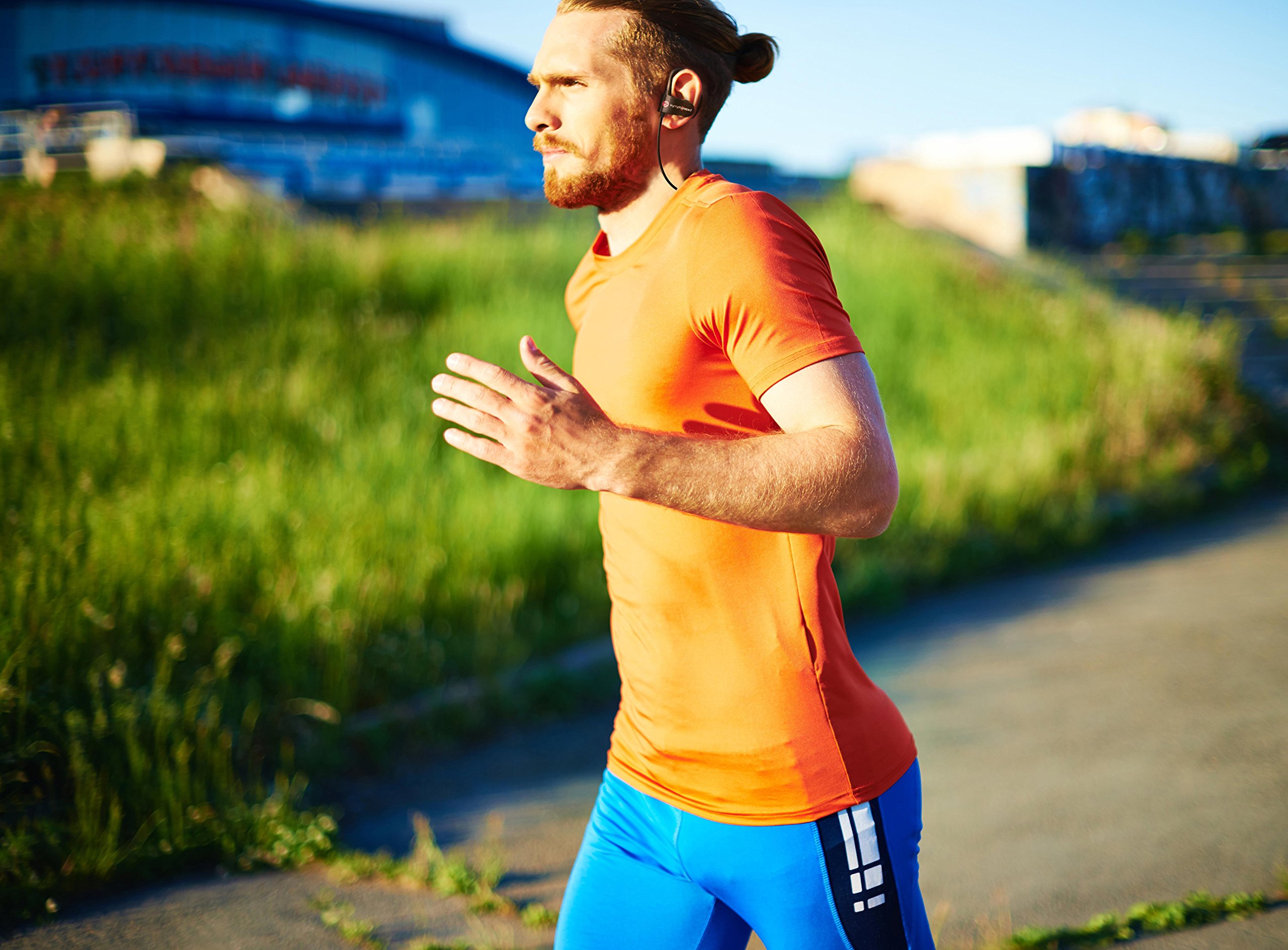 Symphonized Wireless Sport Earbuds - Bluetooth Neckband Headphones with Secure Earhooks, Built-in Mic for Running, Gym & Outdoor Activities | Sweatproof & Noise Isolating