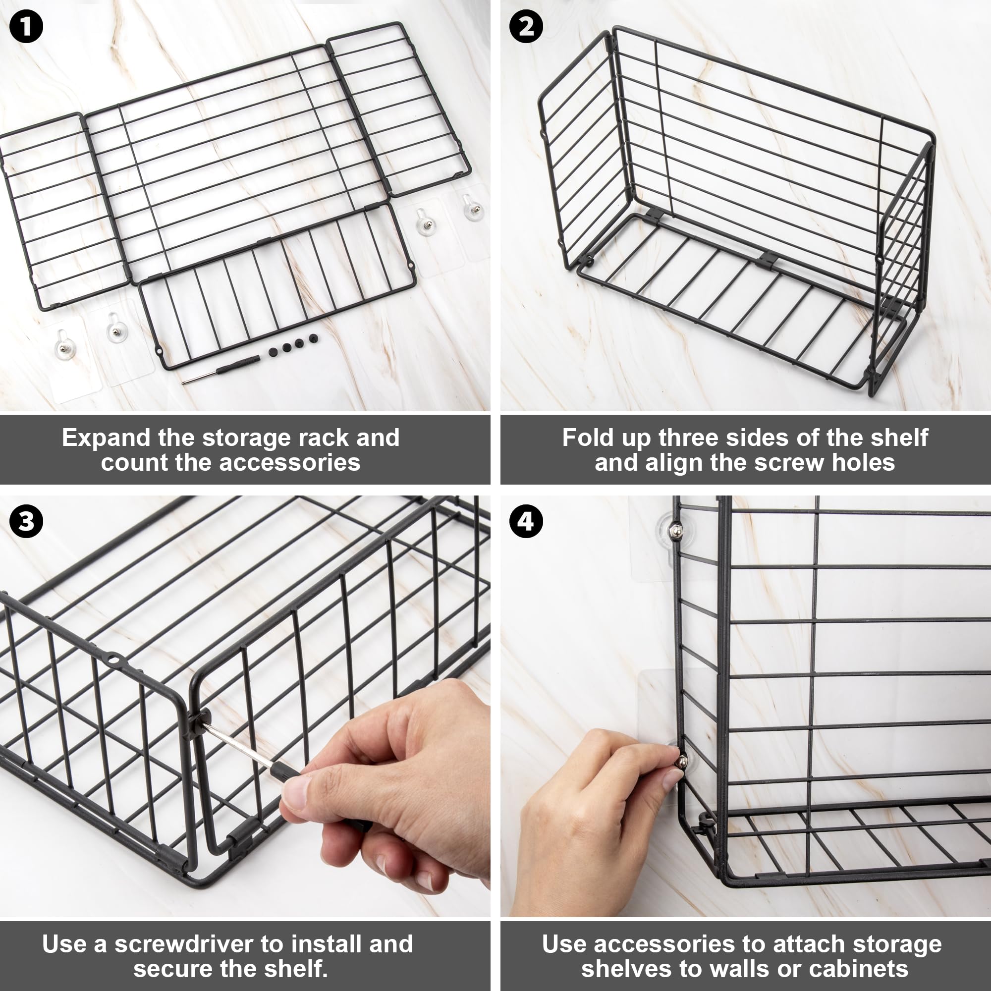 Lonian Kitchen Wrap Organizer Rack - Wall Mounted or Door Hanging Storage Basket for Cutting Boards, Tin Foil, Wax Paper, Parchment Paper - Perfect for Pantry, Cabinet, Cupboard Organization & Space Saving