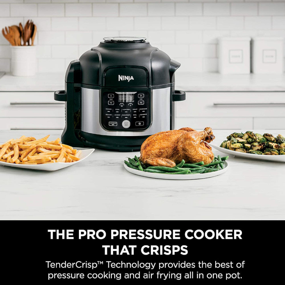 NINJA Foodi 11-in-1 Pro 6.5 qt. Pressure Cooker & Air Fryer Combo | Certified Refurbished with Home Essentials Warranty (FD302) | Perfect for Quick Meals, Healthy Cooking & Family Dinners