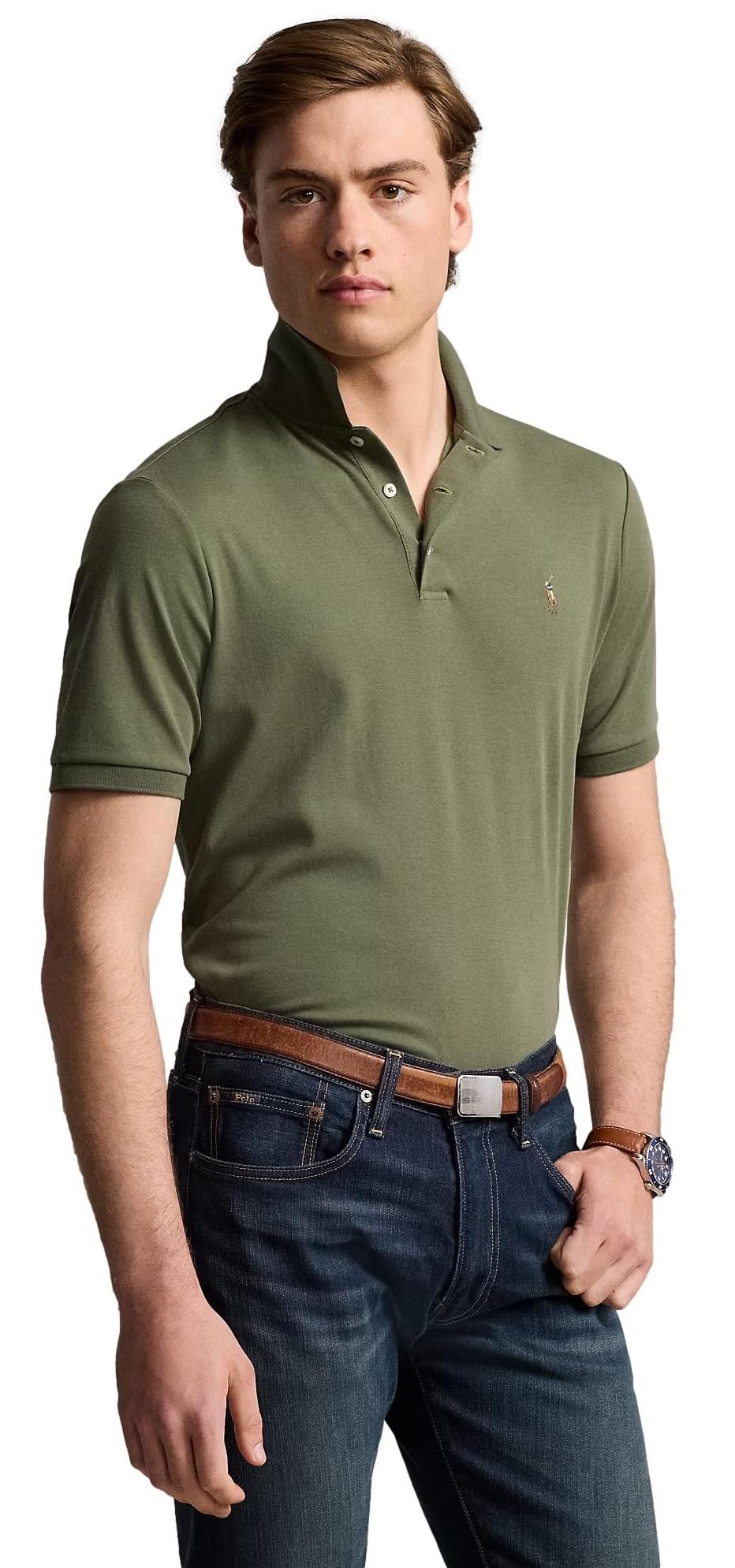 Ralph Lauren Men's Interlock Polo Shirt - Classic Cotton Knit Casual Shirt for Golf, Business & Everyday Wear | Premium Quality Polo T-Shirt for Men