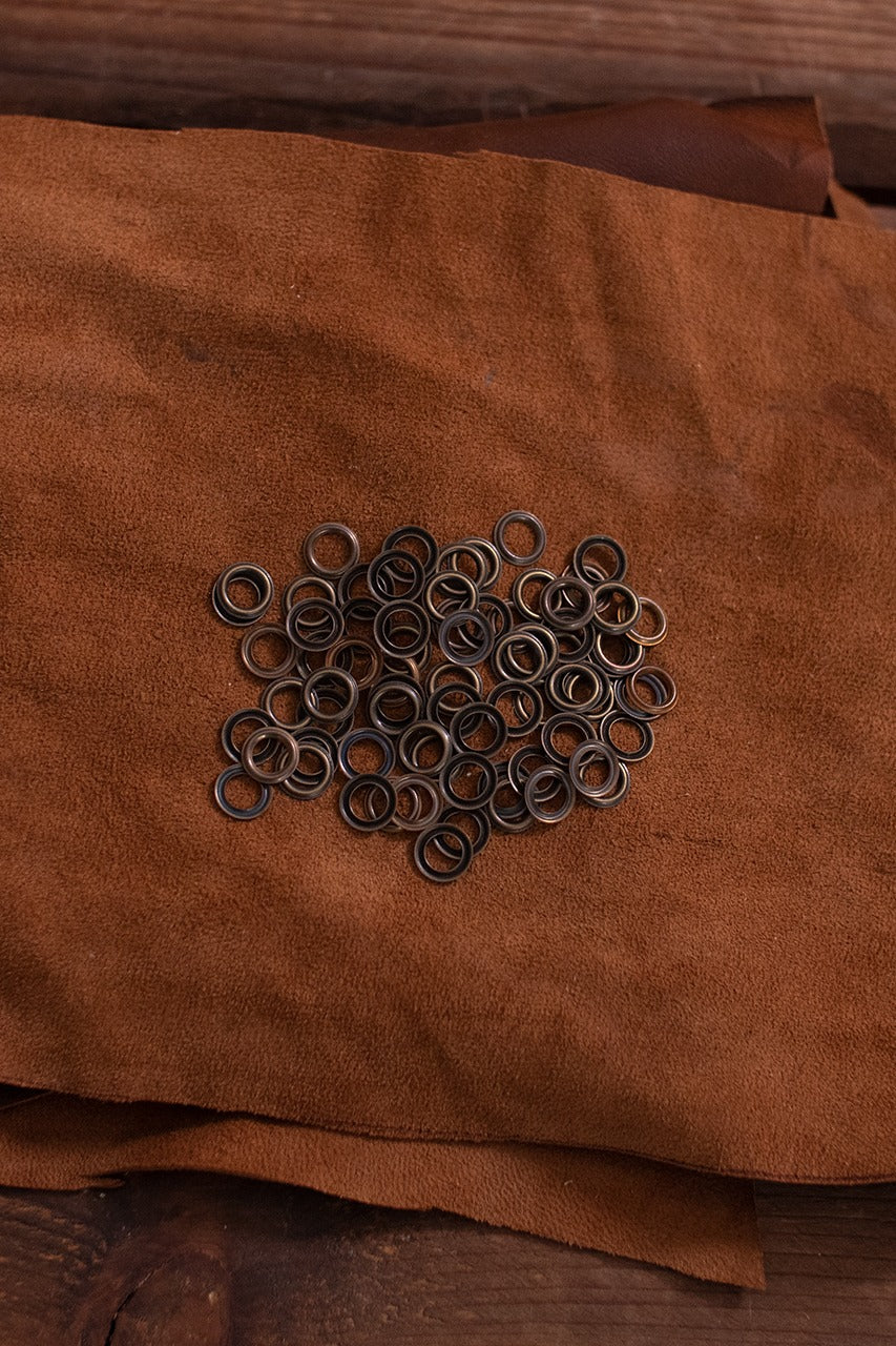 Antique Iron/Brass Eyelet Ring - 5.7mm Diameter, 0.6mm Length, 9.6mm U-Shape - Perfect for Leather Craft, DIY Jewelry & Costume Accessories