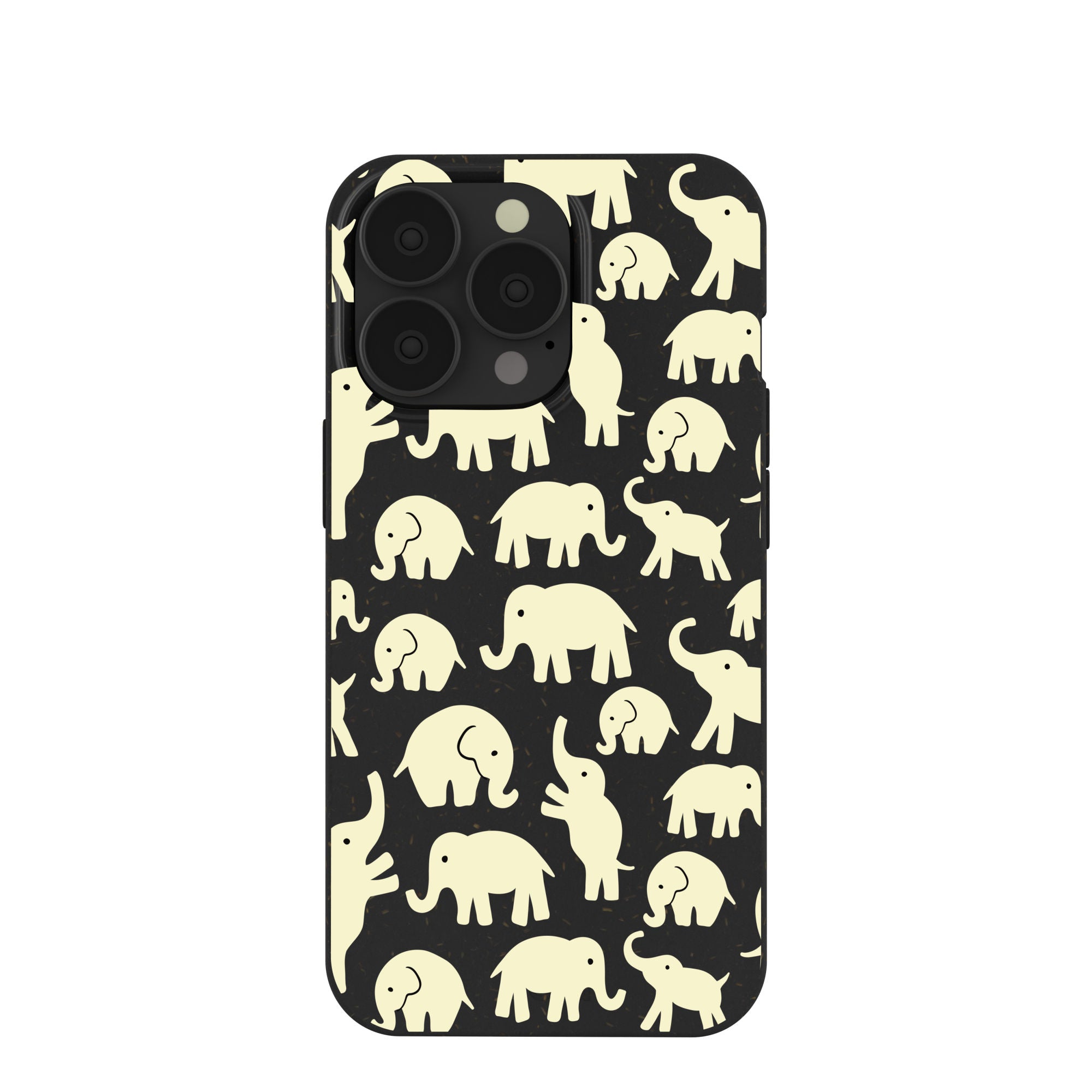 Stylish Black Little Elephants iPhone 13 Pro Case - Cute & Protective Phone Cover for Women & Girls - Perfect for Everyday Use, Travel & Gifts