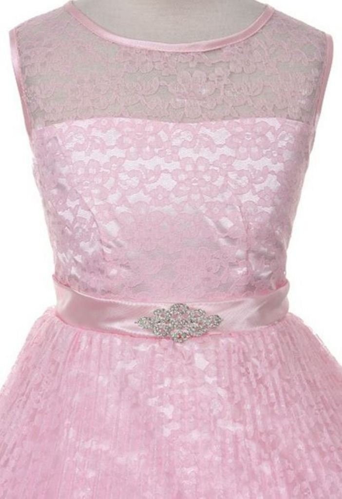 **AkiDress Floral Lace Flower Girl Dress for Toddlers & Little Girls - Perfect for Weddings, Parties & Special Occasions**