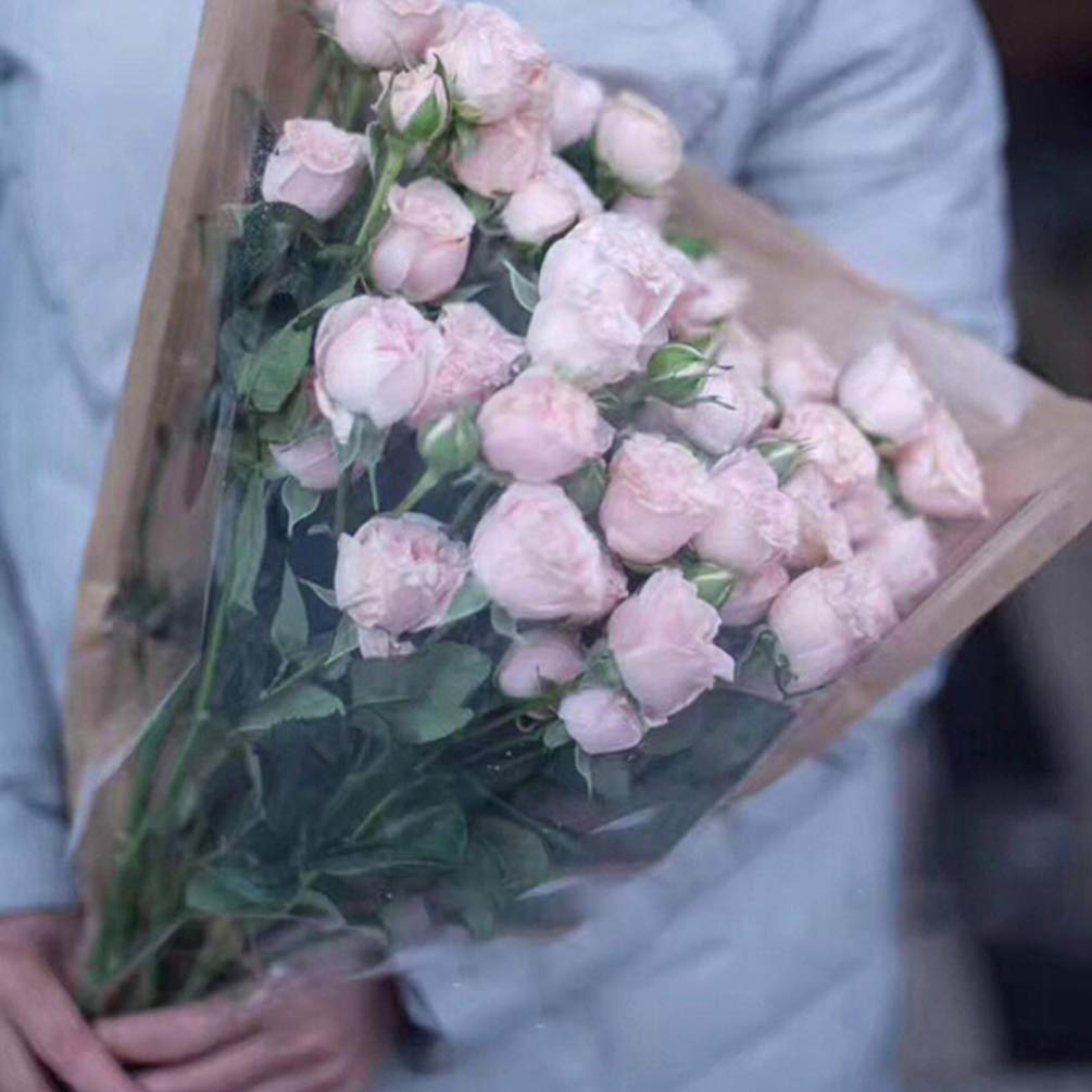 50pcs Kraft Paper Flower Bouquet Wraps - Eco-Friendly Rose Packaging Sleeves for Wedding, Birthday & Party Decorations - Perfect for Gift Wrapping, Floral Arrangements and Present Packaging