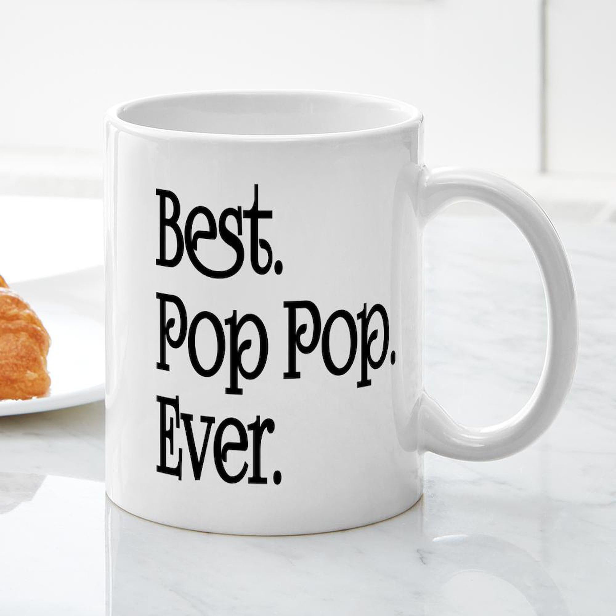 Best Pop Pop Ever 11 oz (325 ml) Ceramic Coffee Mug - Funny Novelty Gift for Pop Culture Fans, Perfect for Home, Office & Coffee Lovers