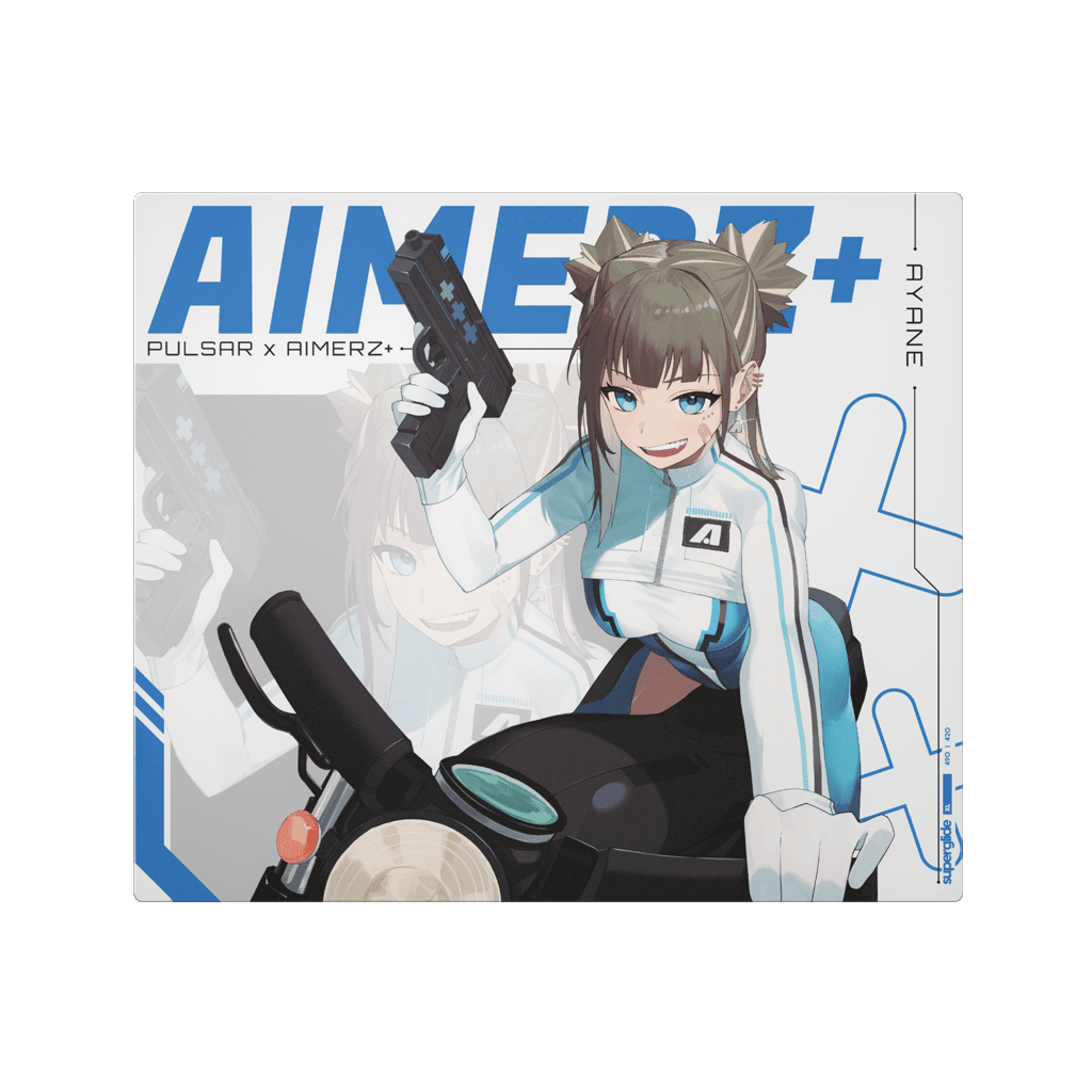 Aimerz Ayane Edition Superglide Glass Mousepad XL - Ultra Smooth Gaming Surface for PC & Laptop - Perfect for Esports, FPS Games & Office Work