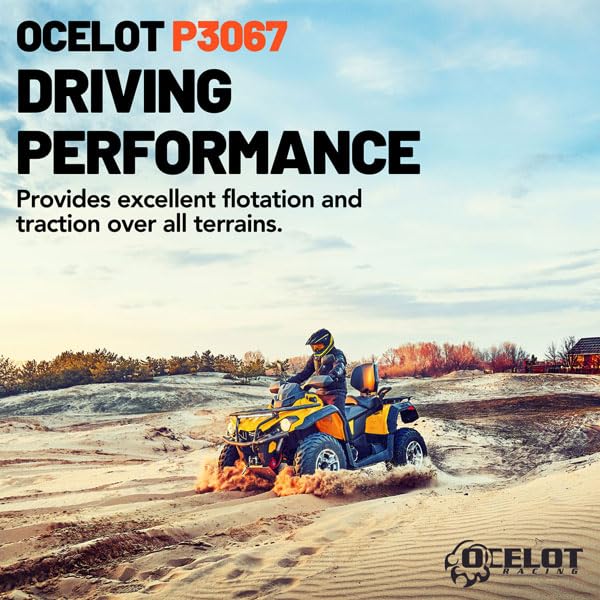 Premium 27x9x14 UTV Tires - Ocelot P3067 Basilisk 6-Ply All-Terrain ATV/UTV Tires, Lightweight & Durable Tubeless Design for Mud, Sand & Trails - Perfect for Off-Road Adventures, Hunting & Farm Work
