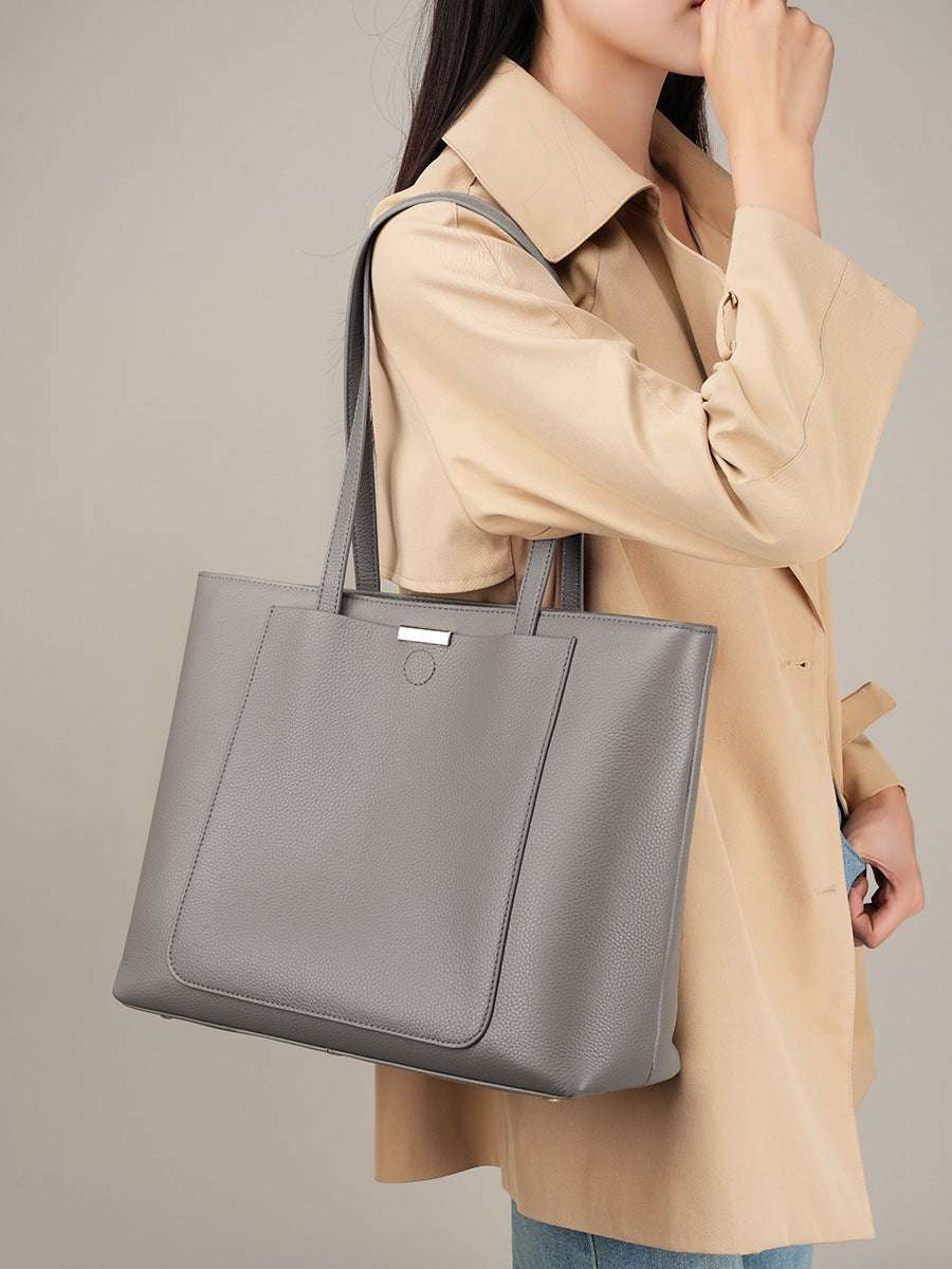 Premium Soft Leather Work Tote Bag for Women - Stylish & Durable Professional Office Bag, Laptop Tote, Business Commuter & Travel Carryall