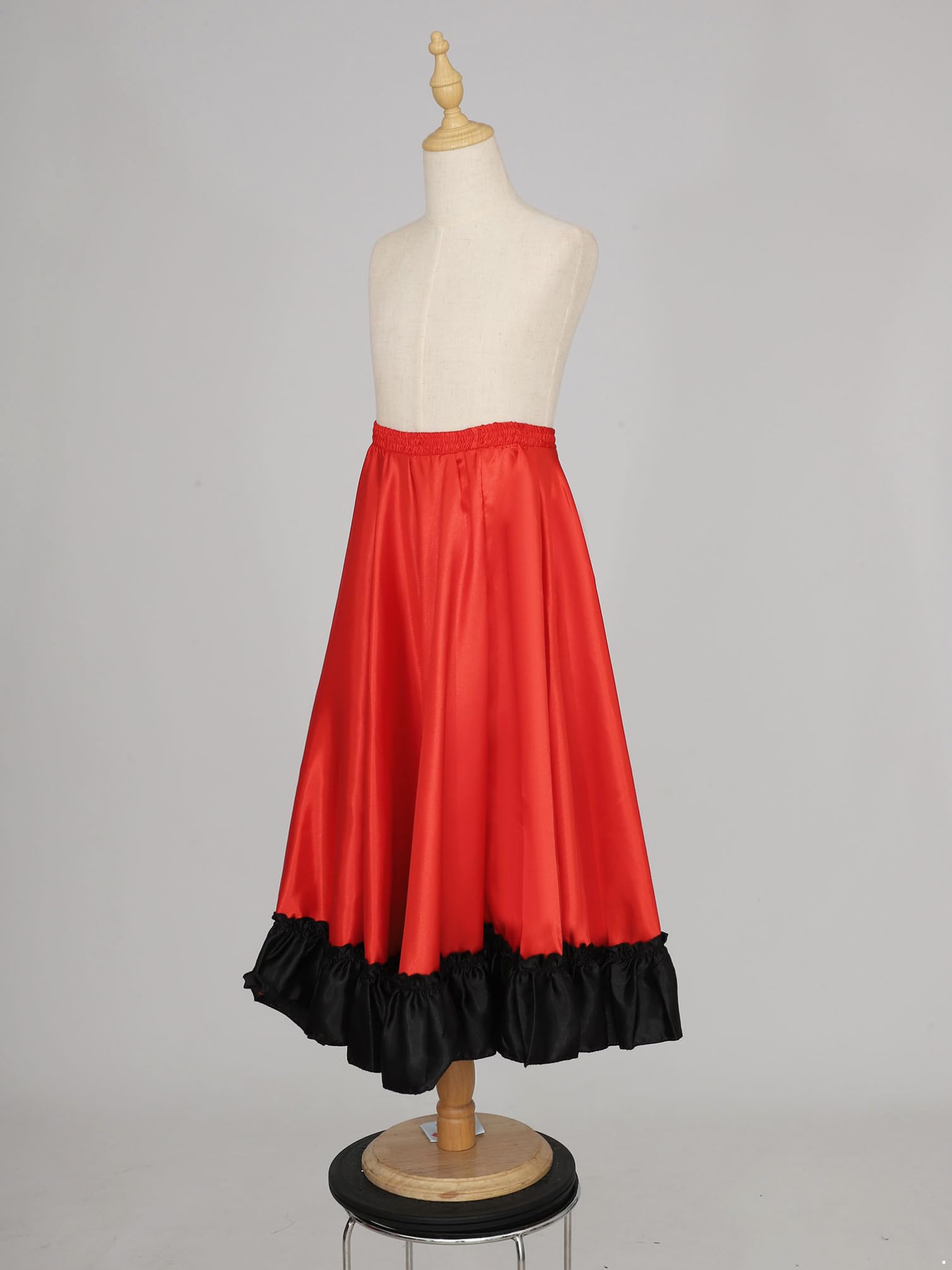 Full Circle Flamenco Bull Dance Skirt - Spanish Belly Dance Performance Costume for Stage Shows, Festivals, and Cultural Events