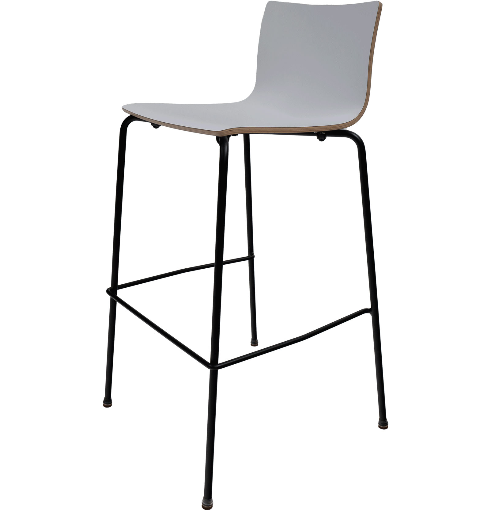 Clear Design Kiva Barstool (Low Back) - Modern Kitchen Island Stool with Comfortable Seat - Perfect for Home Bar, Breakfast Nook & Dining Room Decor