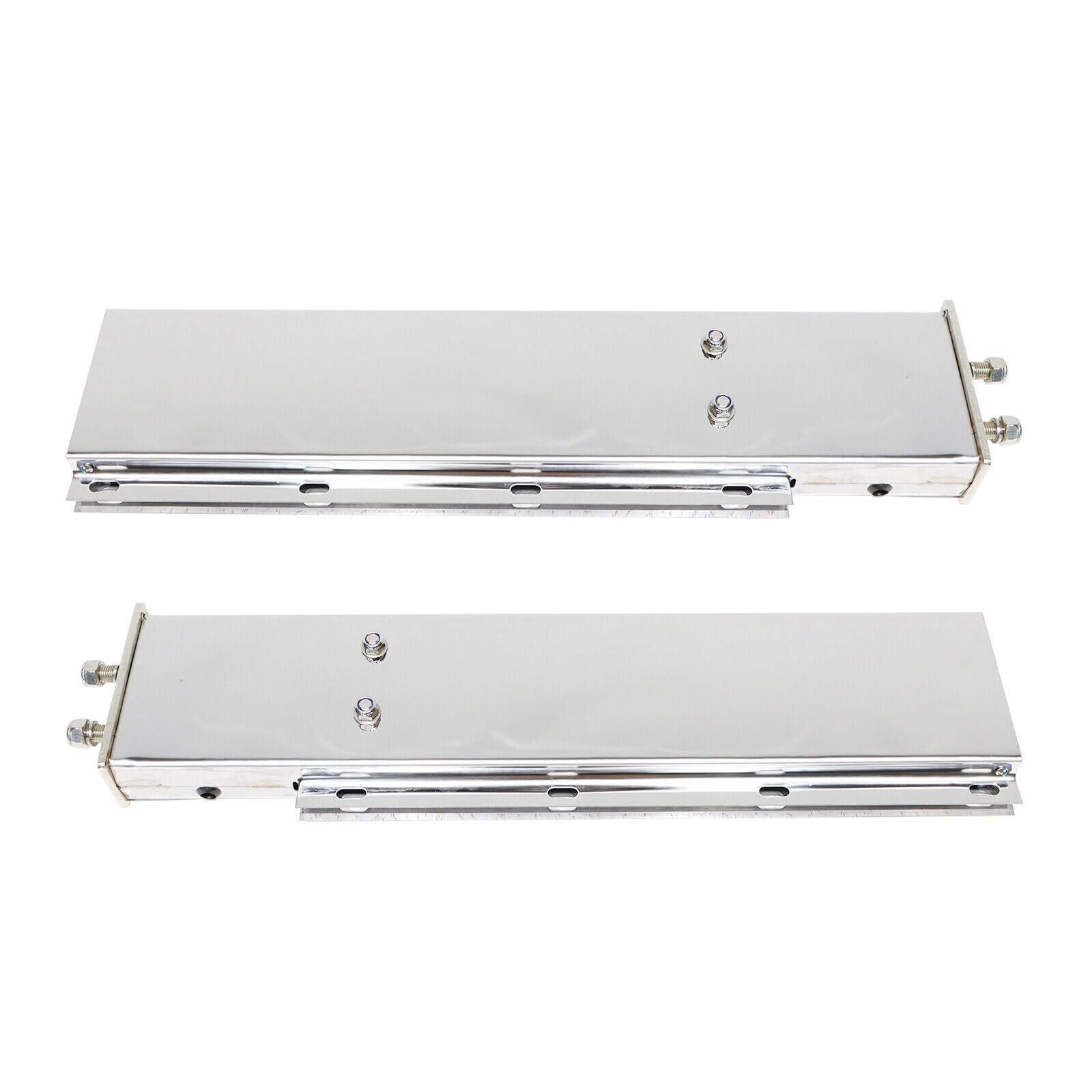Pair (2) Heavy Duty Stainless Steel Mud Flap Hangers with Light Cut Out - 2.5