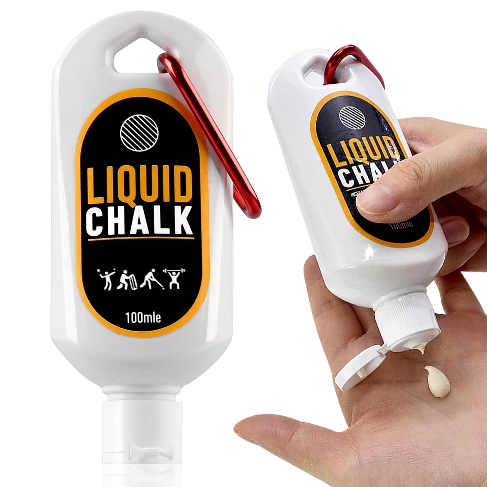 Liquid Chalk for Weightlifting - 100ml Non-Mess Gym Chalk for Rock Climbing, Cross Training & Powerlifting | Enhanced Grip Approved for Gyms | Perfect for Competition & Training Sessions