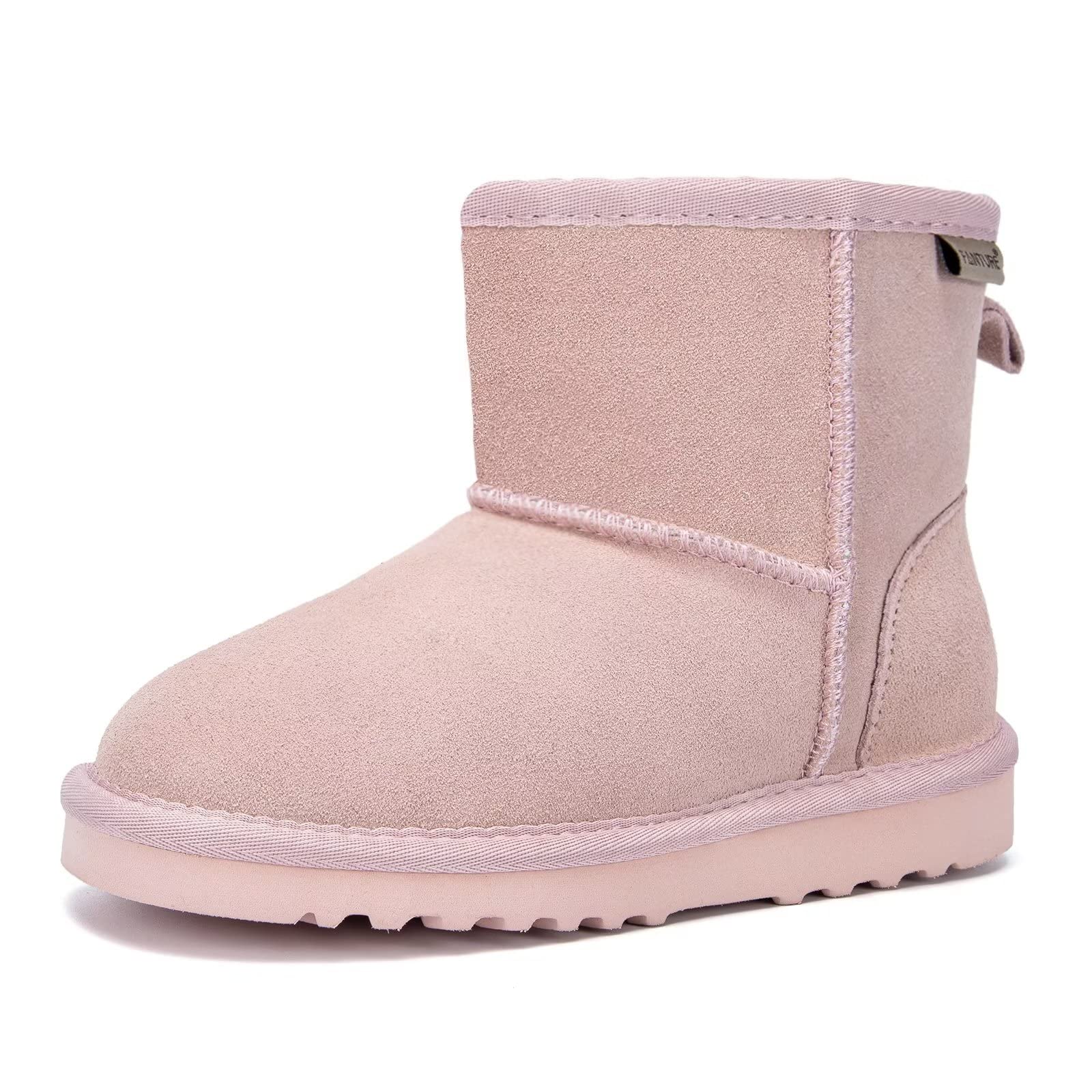 FANTURE Kids Snow Boots for Boys & Girls - Warm Winter Boots with Cow Suede & Faux Fur Lining - Durable Waterproof Shoes for Toddler & Youth (Little Kid/Big Kid) - Perfect for Snow Play, Winter Hiking & Cold Weather Activities