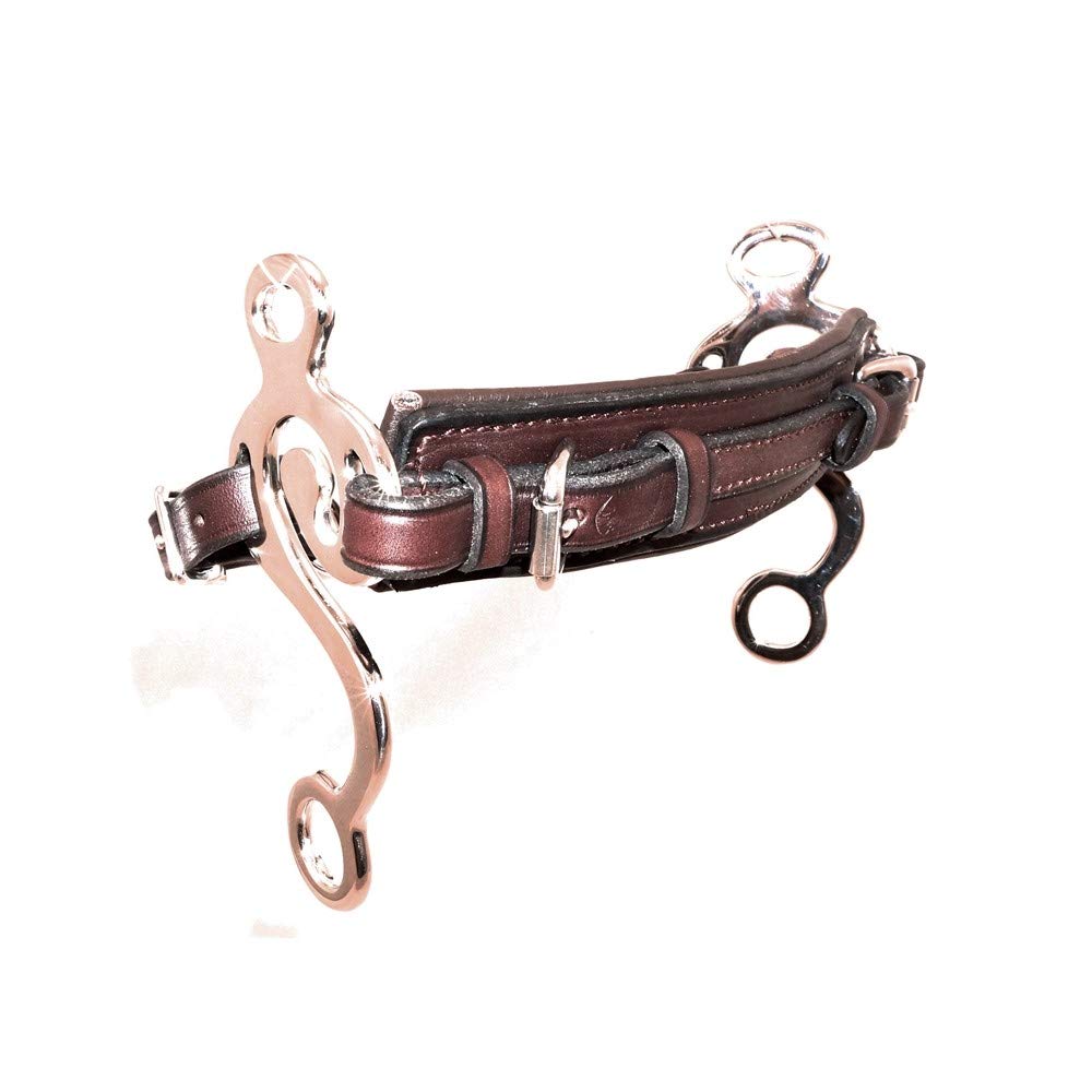 Premium Havana Seahorse Hackamore with Chain Curb - Comfortable Horse Training Bridle for Western Riding, Trail & Dressage