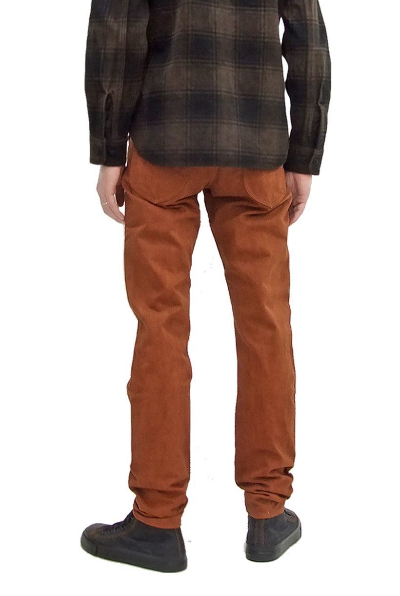 Studio D'artisan Men's Slim Tapered Amami Dorozome EASTERNER Cotton Sateen Jeans - 1852 DORO Brown Natural Mud Dye | Casual Wear, Office Pants & Street Style Fashion