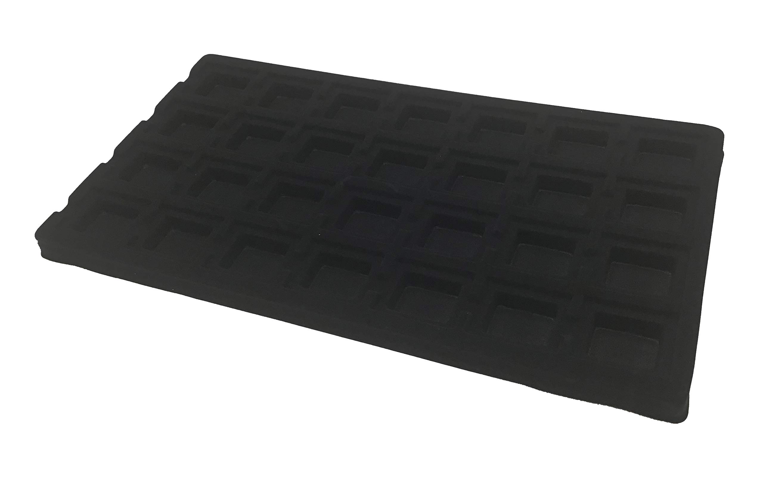 12-Piece Cowhide-Black 28-Slot Flocked Jewelry Tray Inserts - Premium Earring Storage & Organization for Retail Displays, Boutiques & Home Use