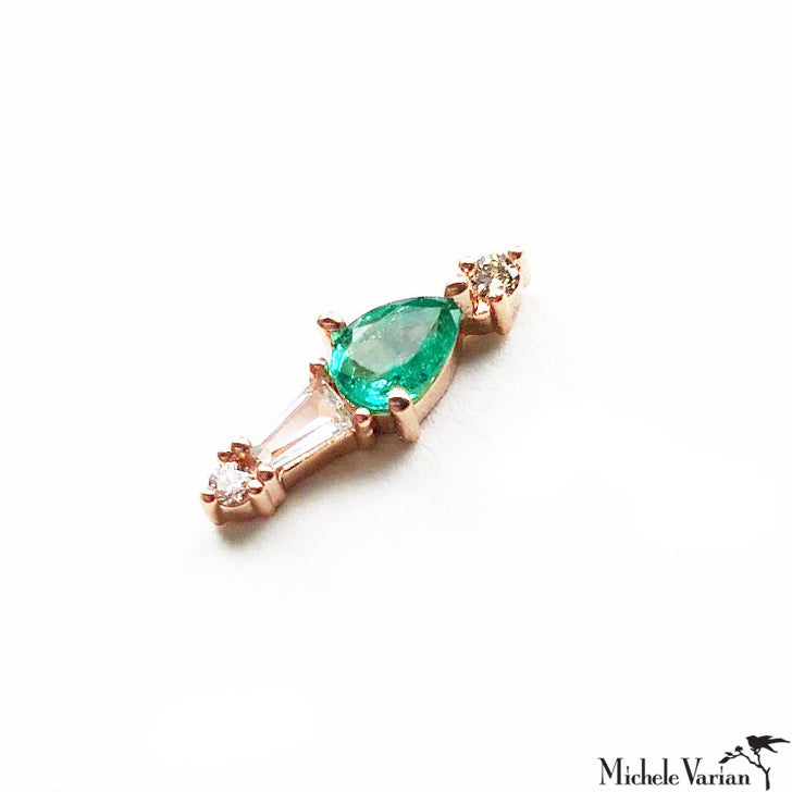 Adele Emerald Stud Earrings - 14K Gold Plated Elegant Green Gemstone Jewelry for Women - Perfect for Parties, Weddings & Everyday Wear