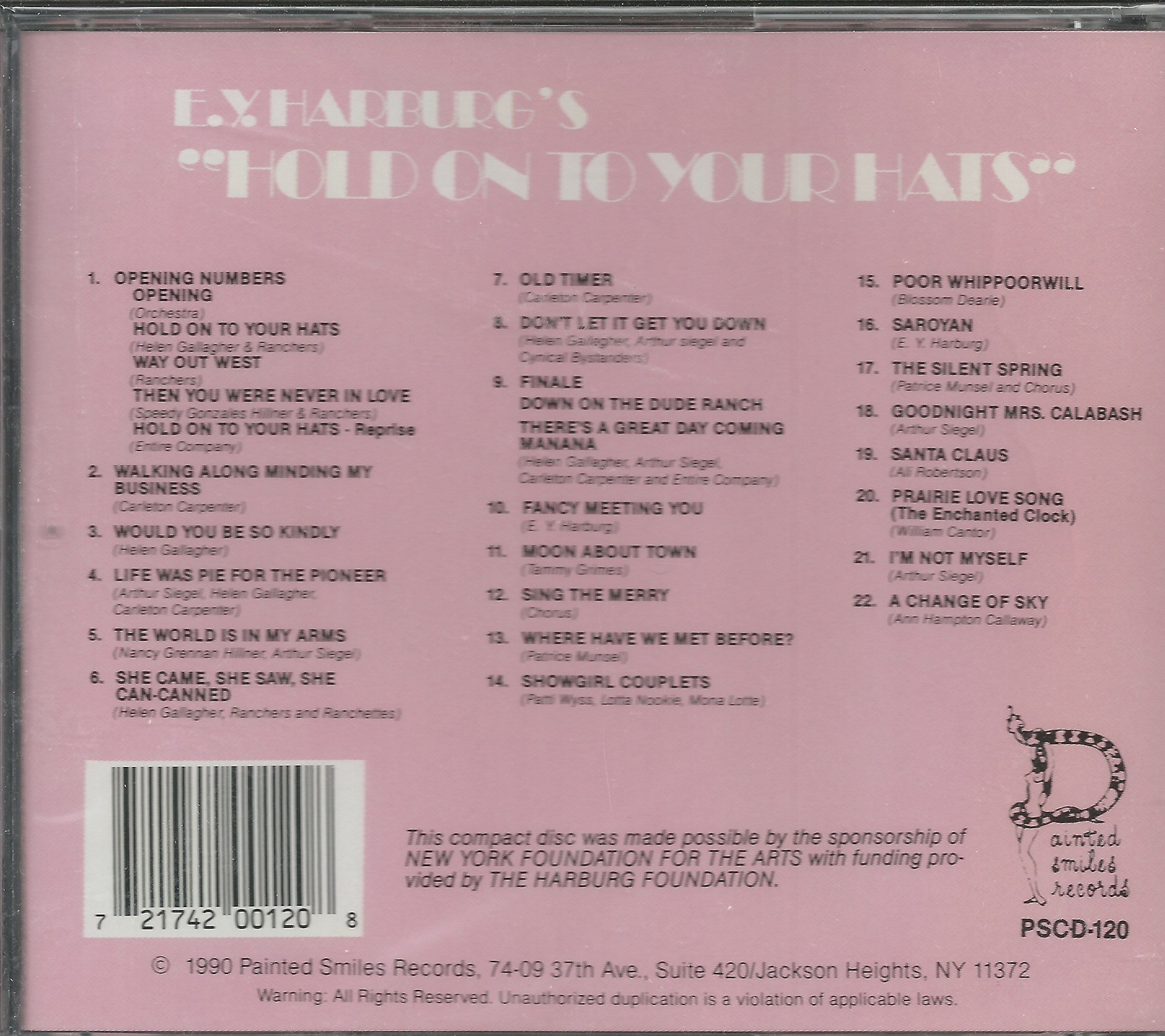 E.Y. Harburg's Hold on to Your Hats - Vintage Broadway Musical Soundtrack CD - Perfect for Theater Lovers & Music Collectors