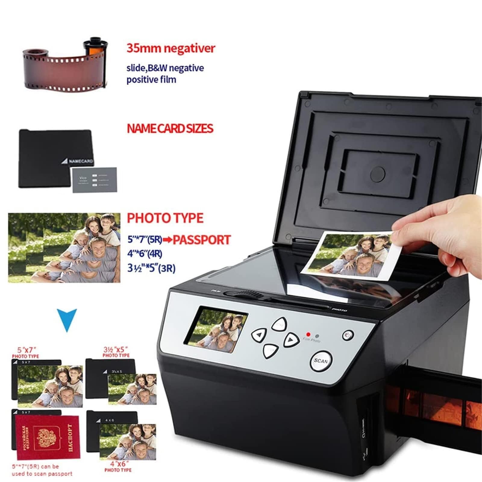 22MP Film Slide Scanner with 2.4