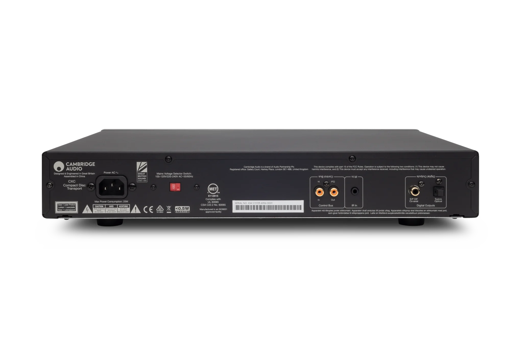 Cambridge Audio CXC High-Fidelity CD Transport - Premium Audiophile CD Player for Home Theater & Music Listening