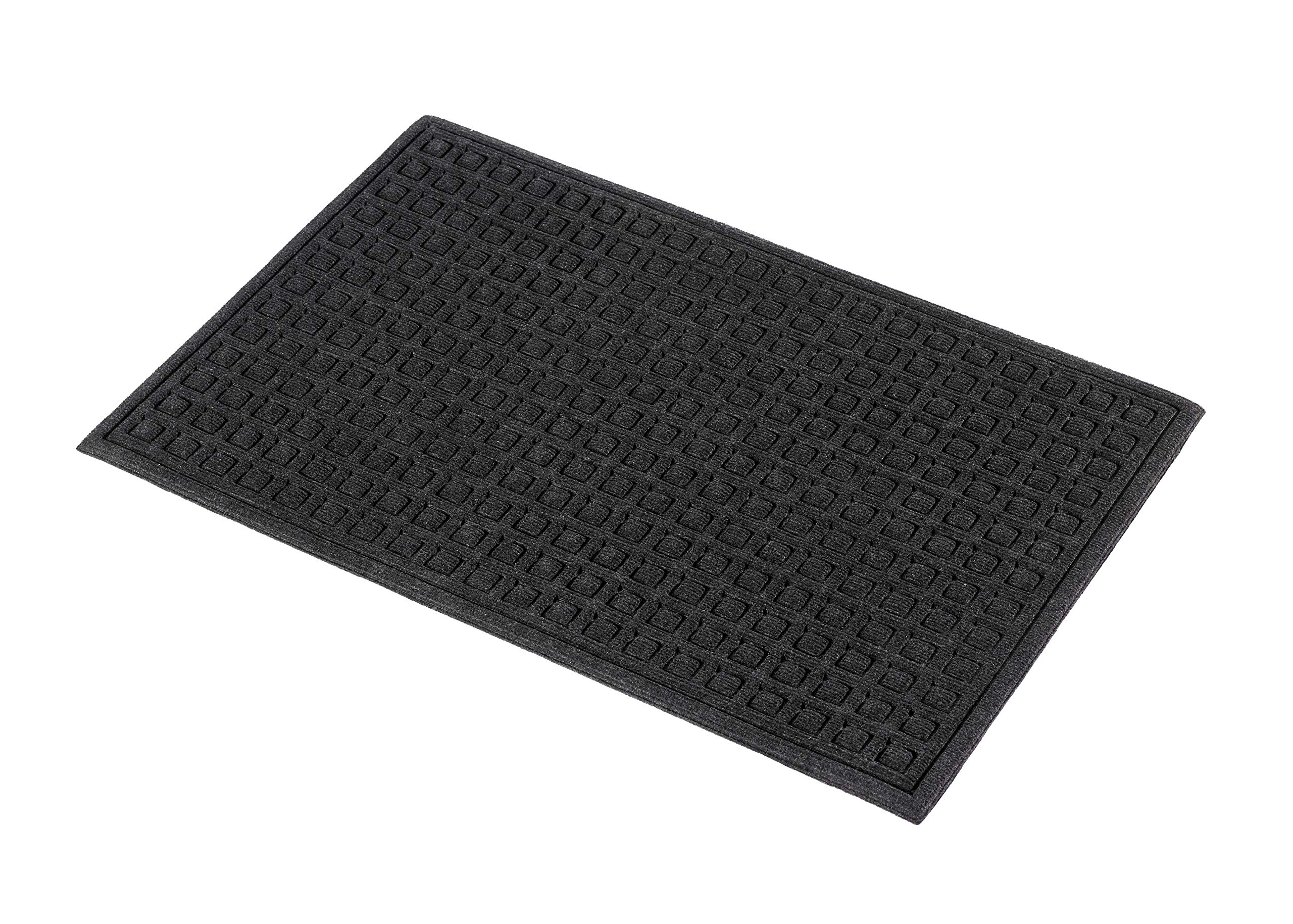 Notrax 152 Waffle CTE™ Entrance Mat 4' x 6' Charcoal - Heavy Duty Anti-Fatigue Doormat for Home, Office & Commercial Use - Water Absorbent, Durable & Easy to Clean Floor Mat for High Traffic Areas
