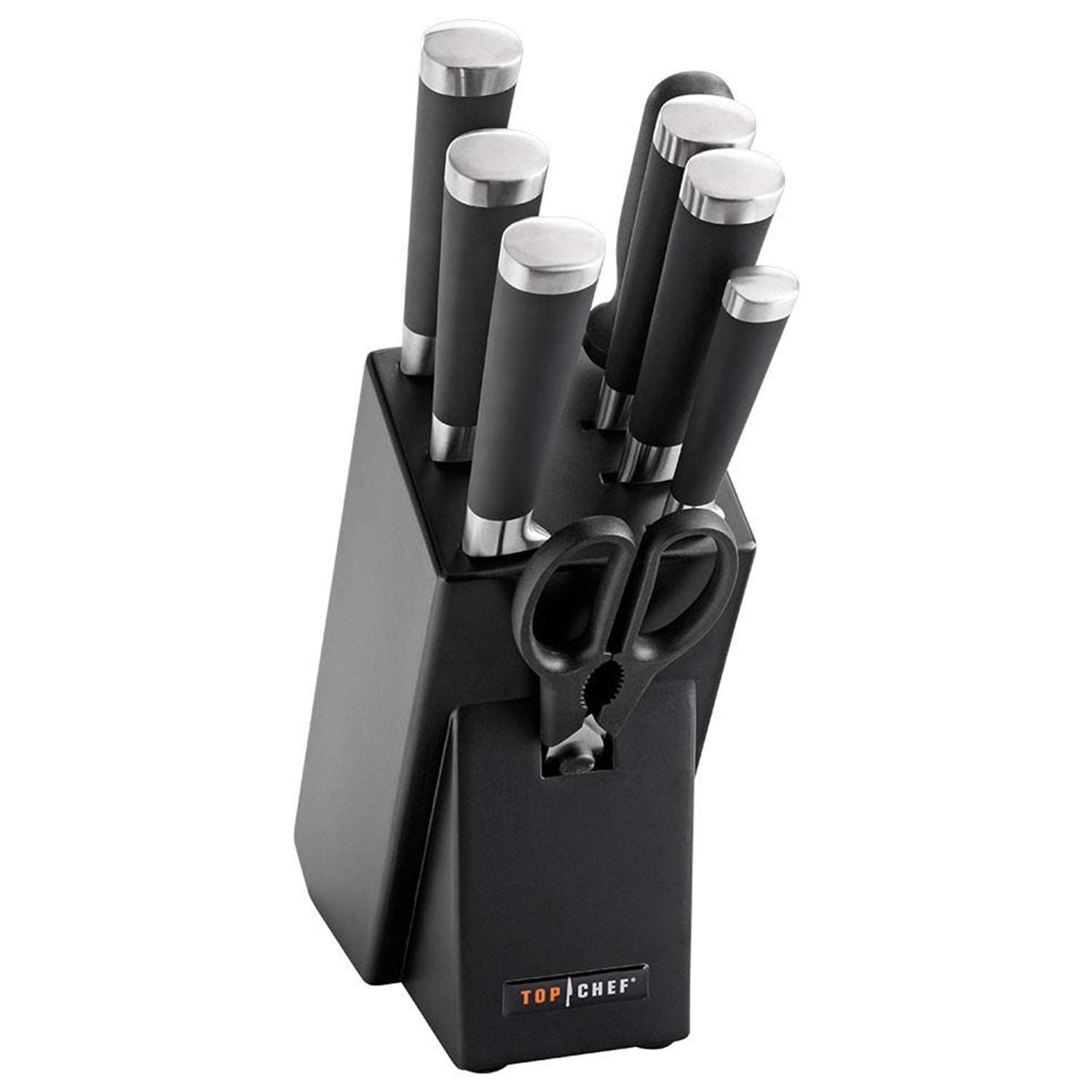 Premium 9-Piece Samurai Kitchen Knife Set with Block - Professional Chef Knives for Cooking, Slicing, Dicing - Perfect for Home Chefs & Culinary Enthusiasts (Black) | Ideal for Meal Prep, Butchering, Sushi Making & Gourmet Cooking