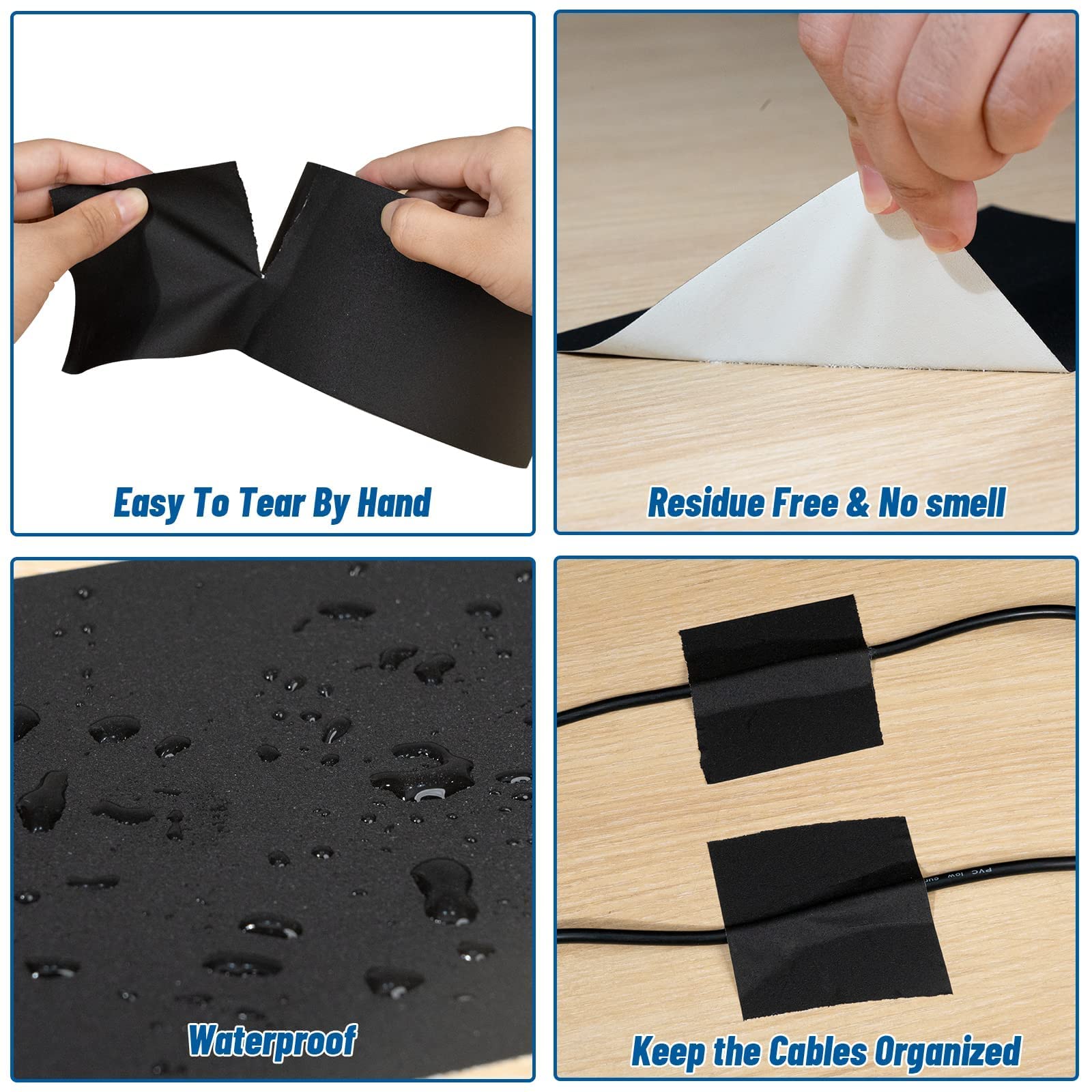 3 Inch Black Gaffers Tape - 12 Roll Bulk Pack (30 Yards per Roll) - No Residue, Easy Tear, Waterproof Matte Cloth Tape for Photography, Filming & Stage Lighting - Professional Gaffing Tape for Cable Management, Set Design and Event Production
