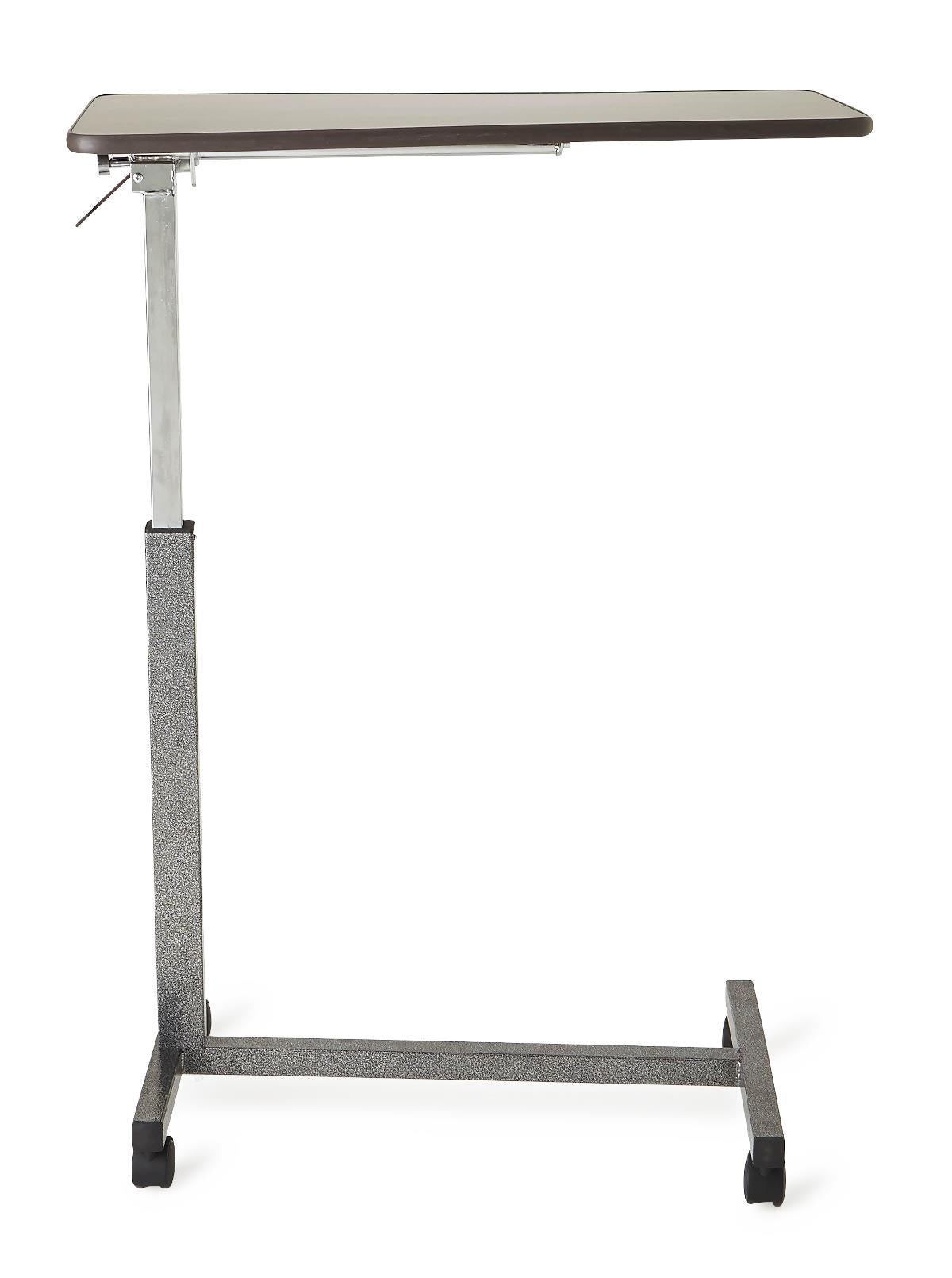 Walnut Tilt Top Overbed Table - Adjustable Height for Laptop, Breakfast, or Reading in Bed | Perfect for Small Spaces & Nursing Homes