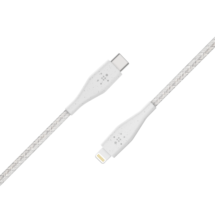 Belkin USB C to Lightning Cable 1.2M (4ft) - DuraTek Plus Fast Charging Cord - White - Perfect for iPhone Charging at Home, Office or Travel