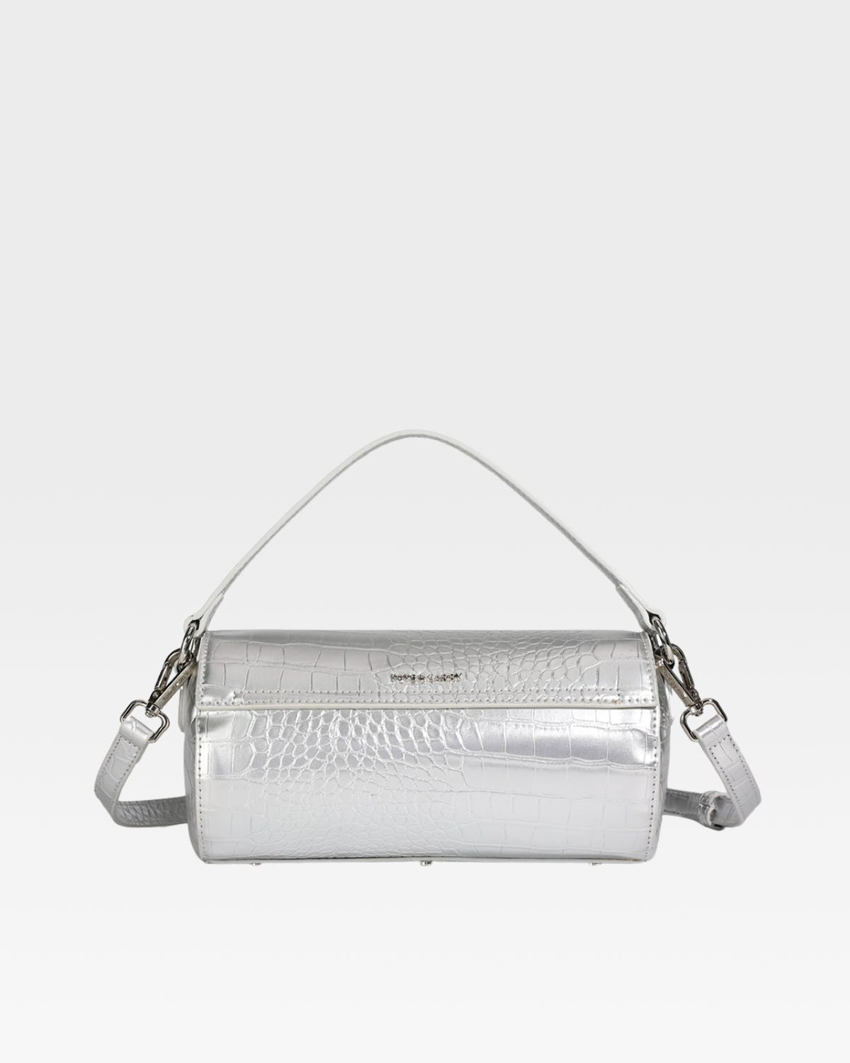 Stylish Silver Barrel Purse for Women - Trendy Crossbody Bag with Adjustable Strap - Perfect for Parties, Travel & Everyday Use