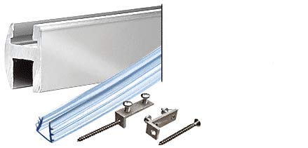 CRL Brite Anodized Deluxe Shower Door Header Kit - 66 Inch Long Aluminum Frame for Bathroom Glass Enclosure - Perfect for Modern Home & Spa Renovations